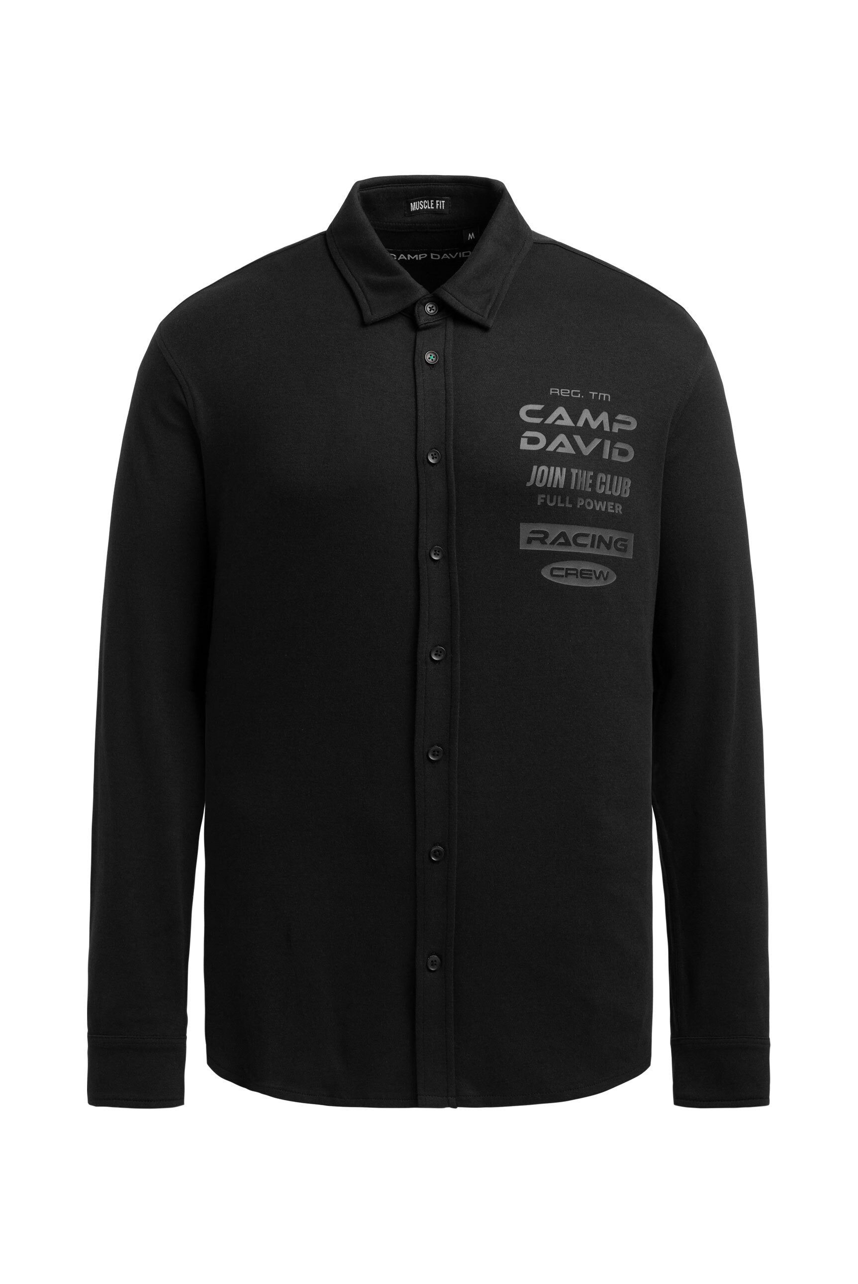 CAMP DAVID Langarmhemd mit Kentkragen