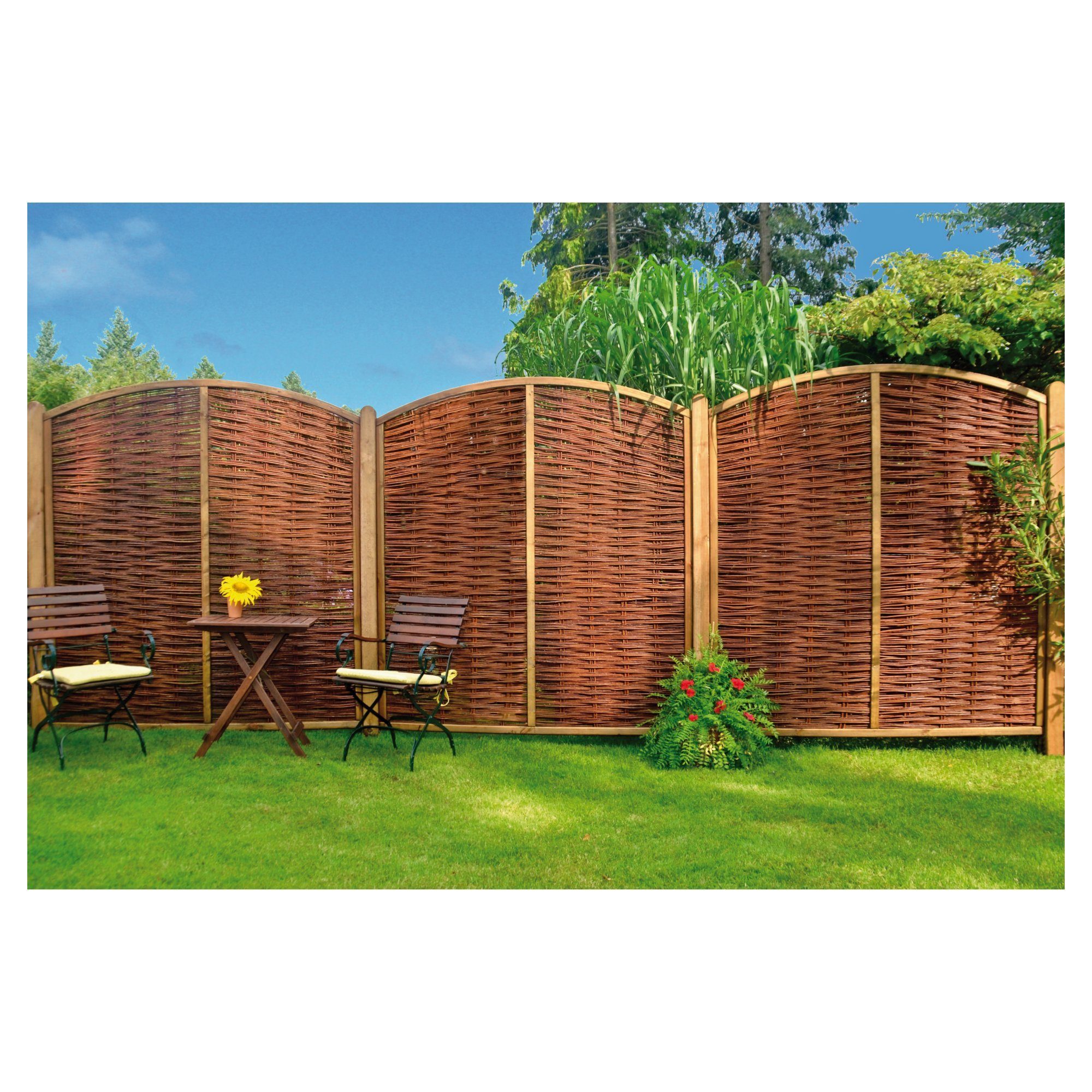 Gartenzaun NABRO-Weidengeflechtzaun