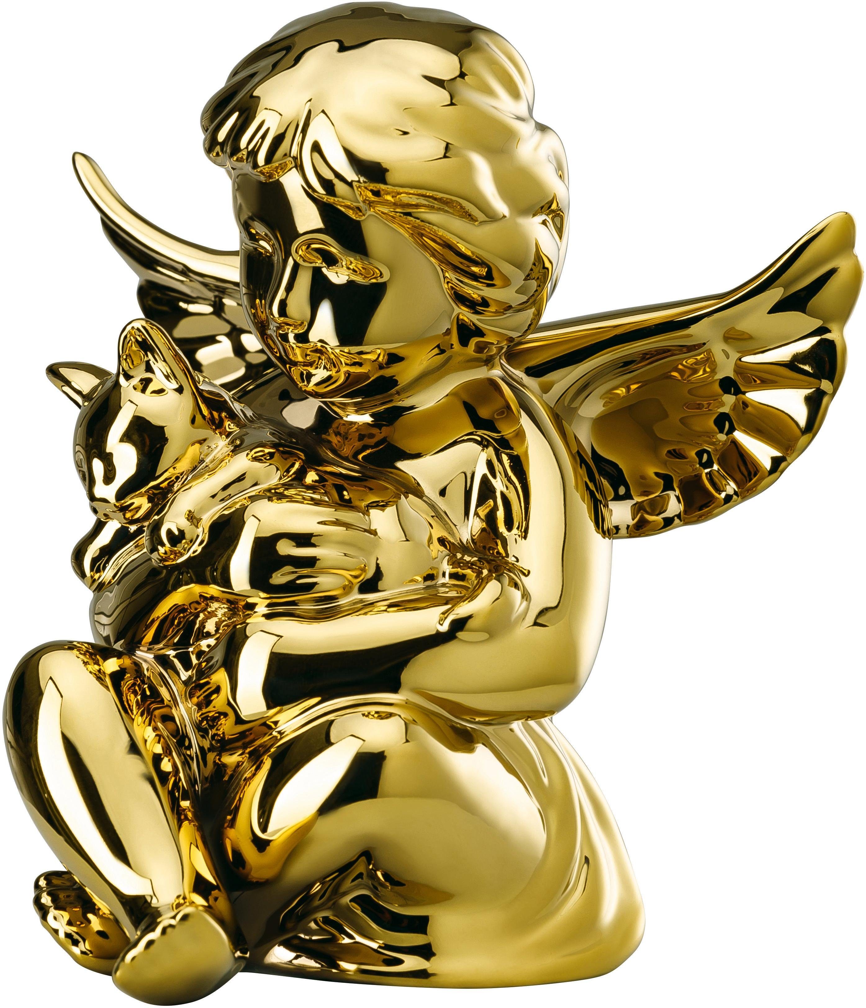 Rosenthal Engelfigur »Engel mit Katze« (1 Stück), Biskuitporzellan, goldfarben-Otto