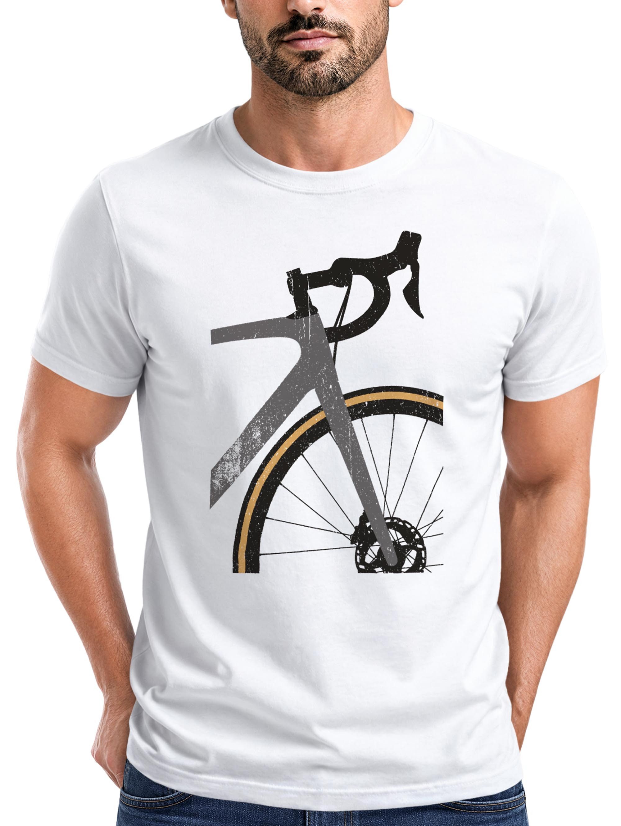 Neverless Print-Shirt Herren T-Shirt Fahrrad Bike Radfahrer Sommer Outdoor Fashion mit Print