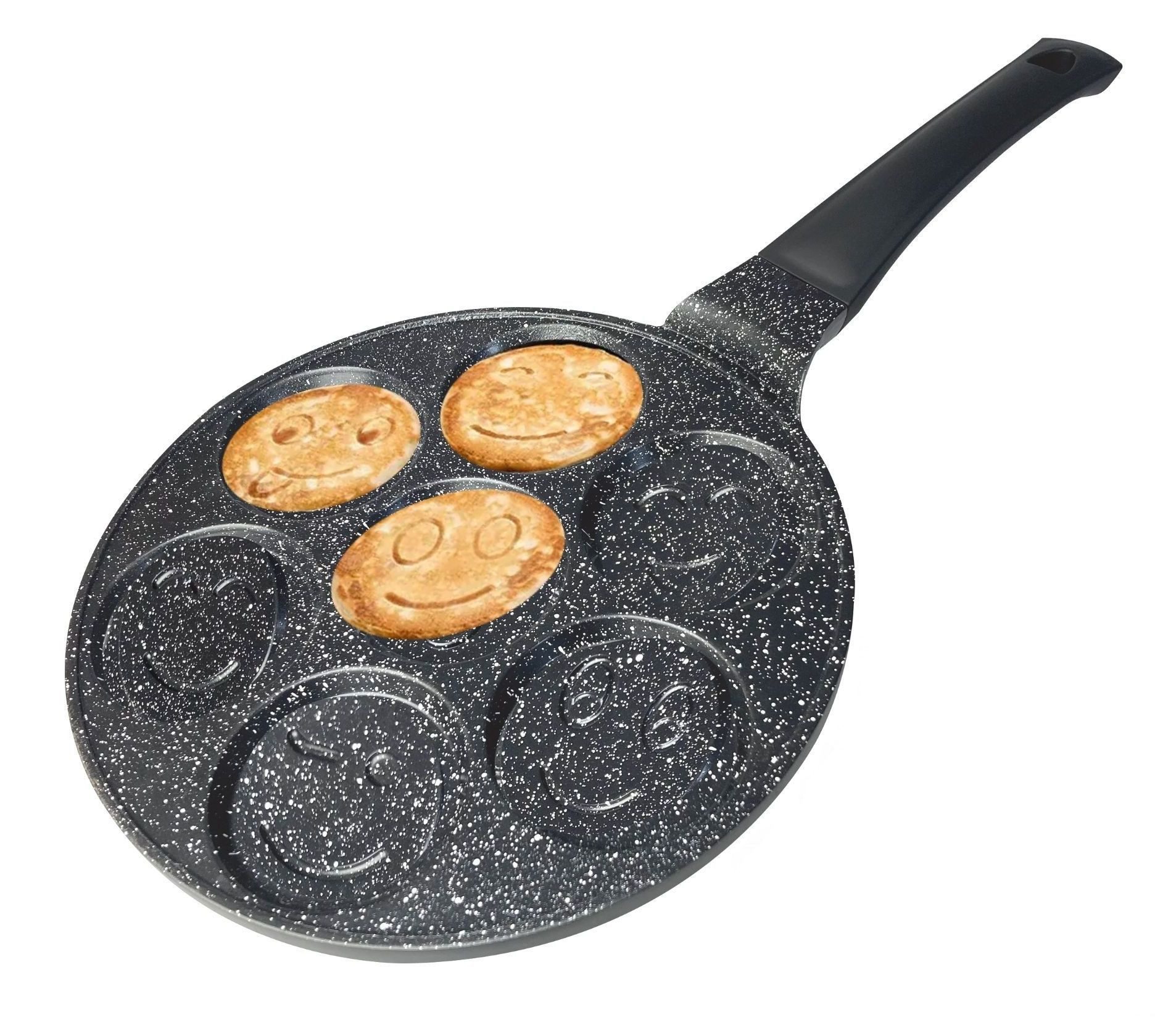 Cheffinger Bratpfanne Pfannkuchen Emoij Cartoon Pfanne Alu-Guss Ø26cm Induktion Cheffinger, Material: Aluminium