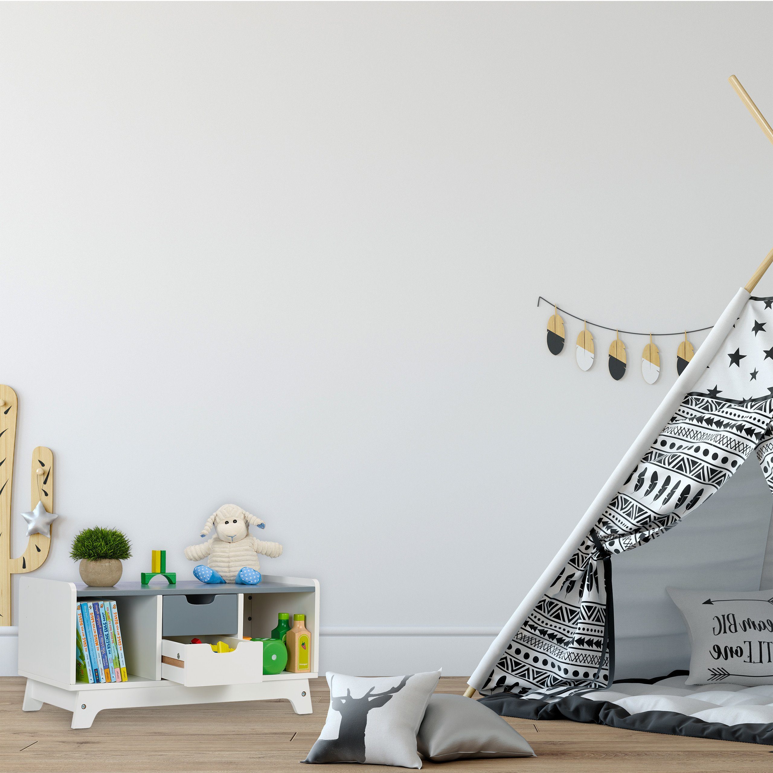 relaxdays Standregal Kinderregal 4 Fächer günstig online kaufen