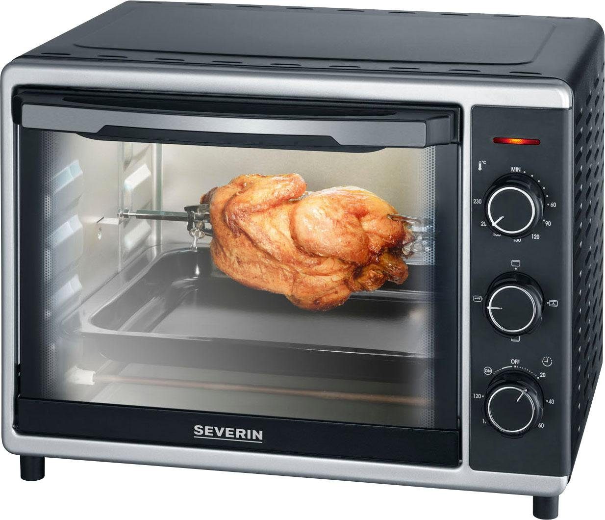 Severin Minibackofen TO 2056, 1600 W, vielseitig einsetzbar für die Zubereitung von Pizza
