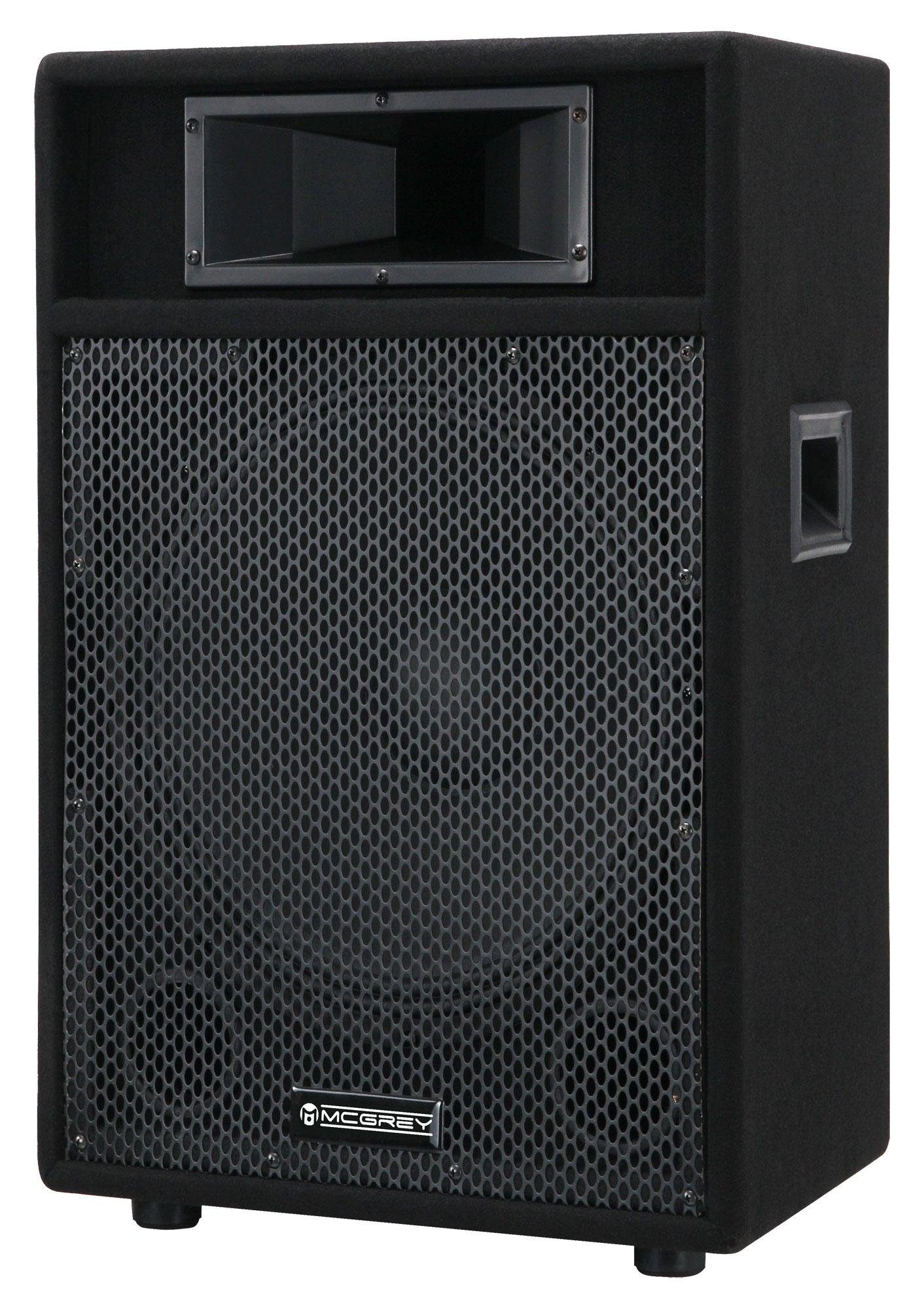 McGrey PA-115 15/2 DJ PA passive Box Party-Lautsprecher (N/A, 100 W, Trapezform - 2-Wege 15" Speaker und 2" Piezo-Hochtöner) | Lautsprecher