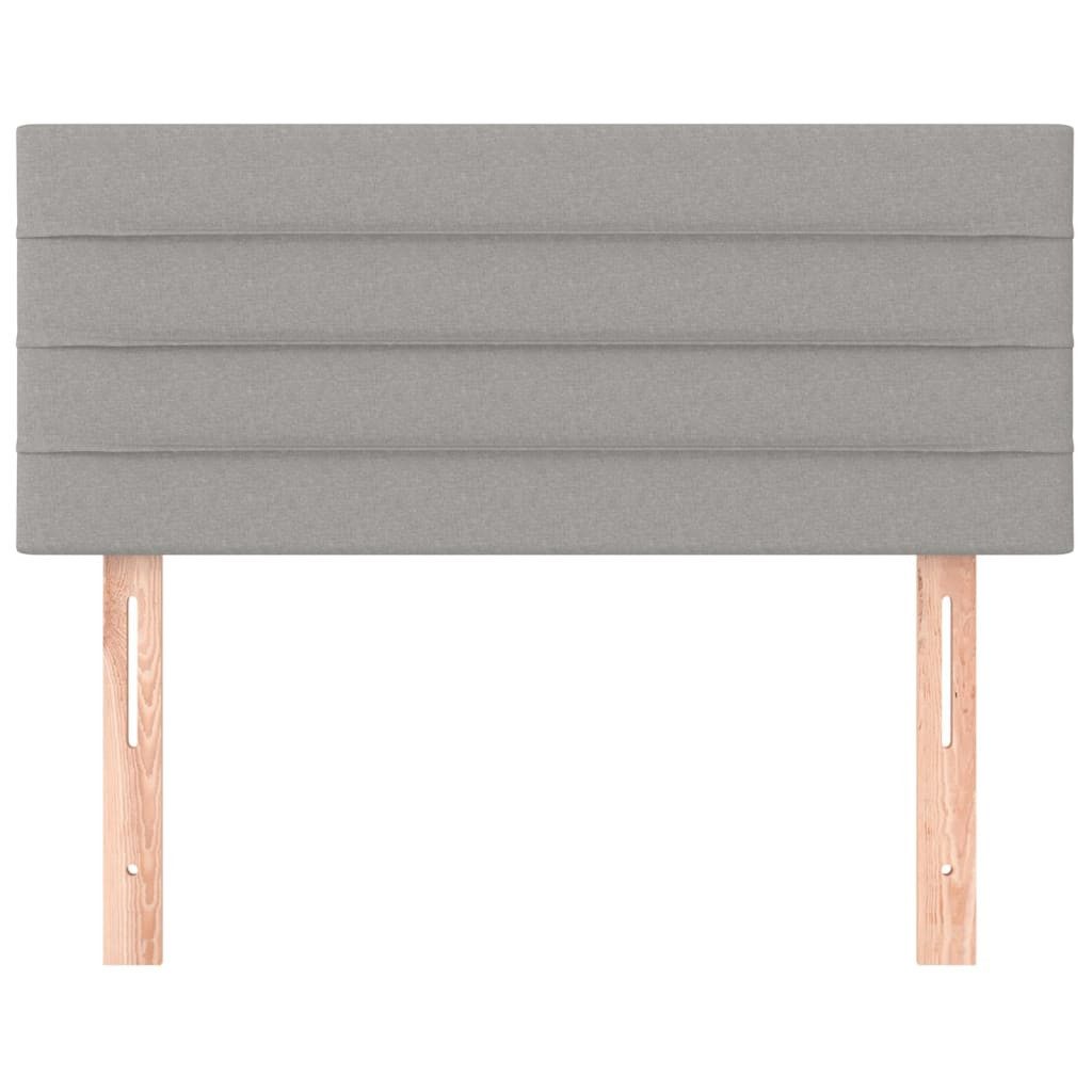 vidaXL Bett Kopfteil Hellgrau 80x5x78/88 cm Stoff (1-tlg)