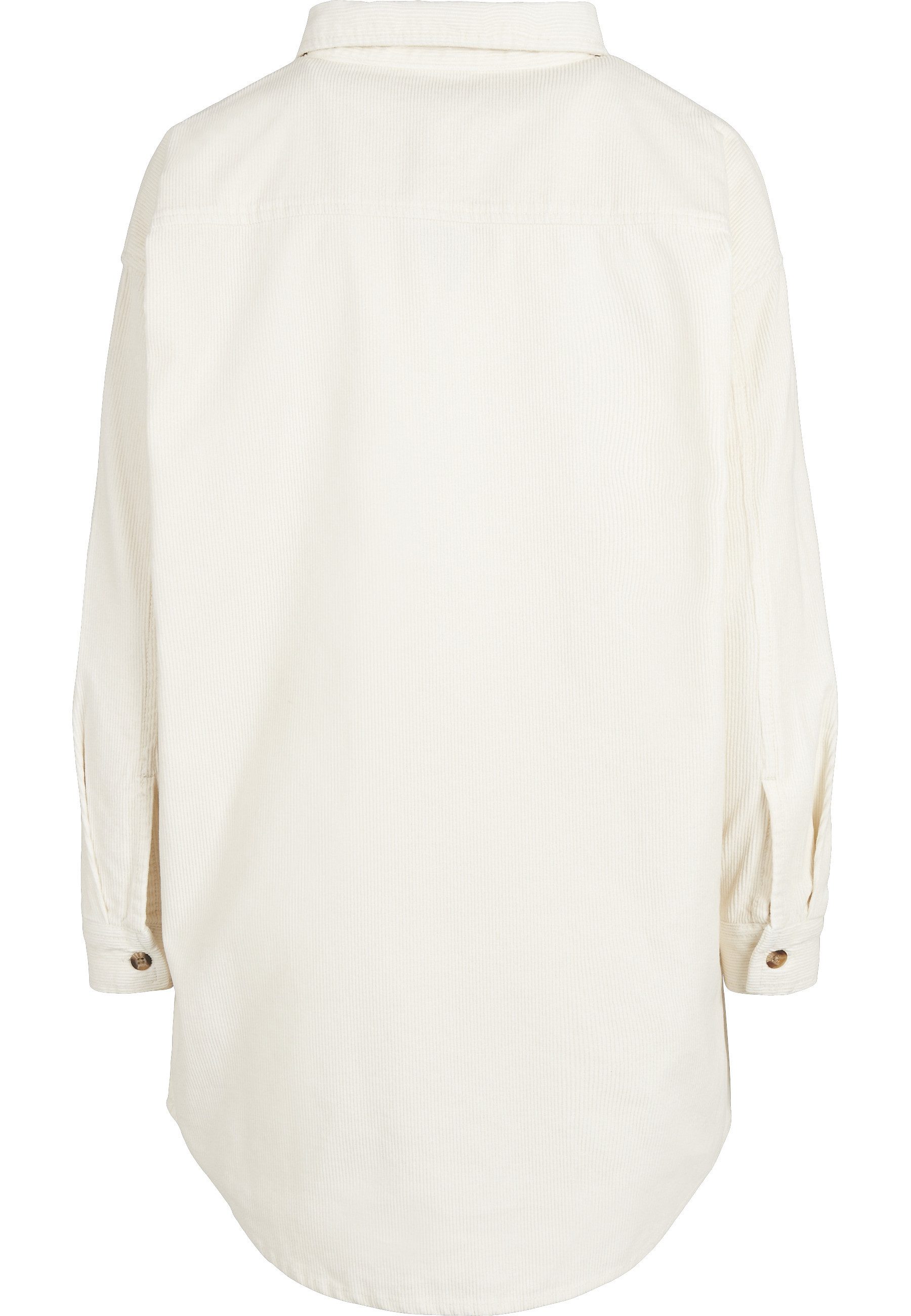 URBAN CLASSICS Kurzarmshirt Urban Classics Damen Ladies Long Corduroy Overshirt (1-tlg)