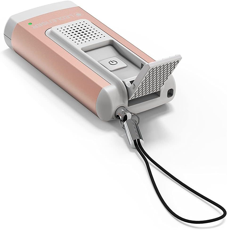 Ledlenser LED Taschenlampe K6R Safety Mini Schlüsselbundleuchte, Wiederaufladbar mit Alarm