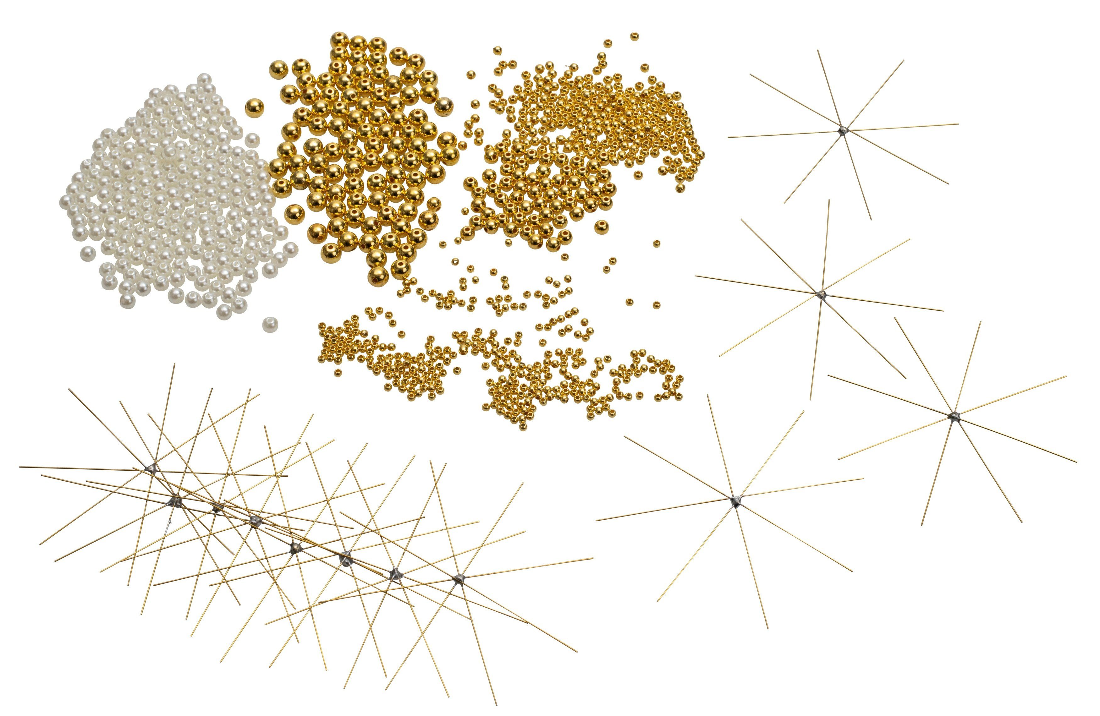 Betzold Bastelnaturmaterial Drahtsterne-Set – Bastelset Weihnachtsdeko DIY Baumschmuck