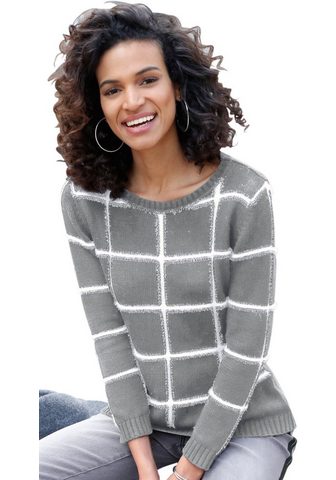 Пуловер с kontrastfarbigem Effektgarn