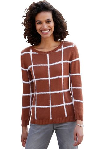 Пуловер с kontrastfarbigem Effektgarn