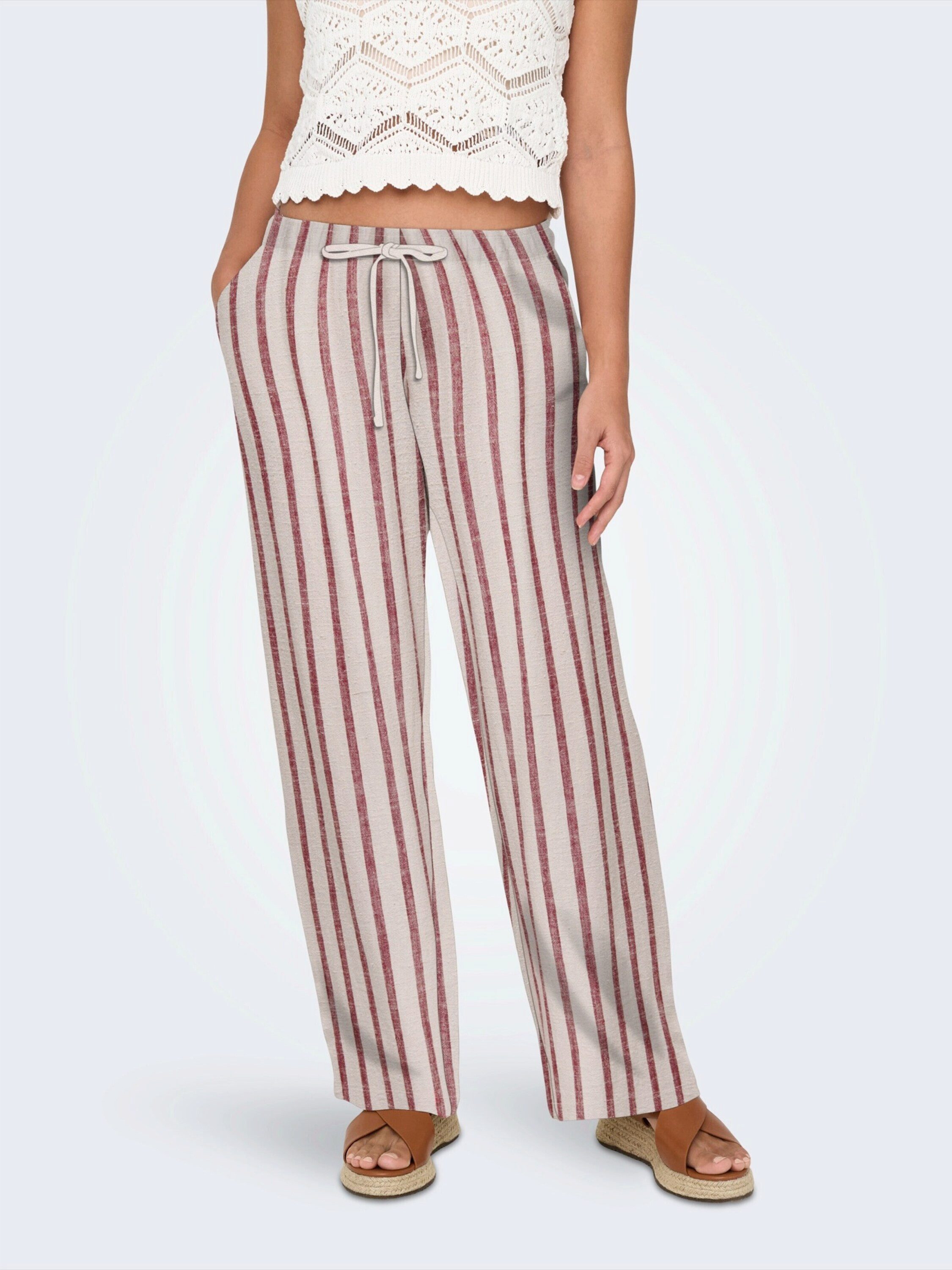 ONLY Stoffhose ONLSiesta (1-tlg) Drapiert/gerafft