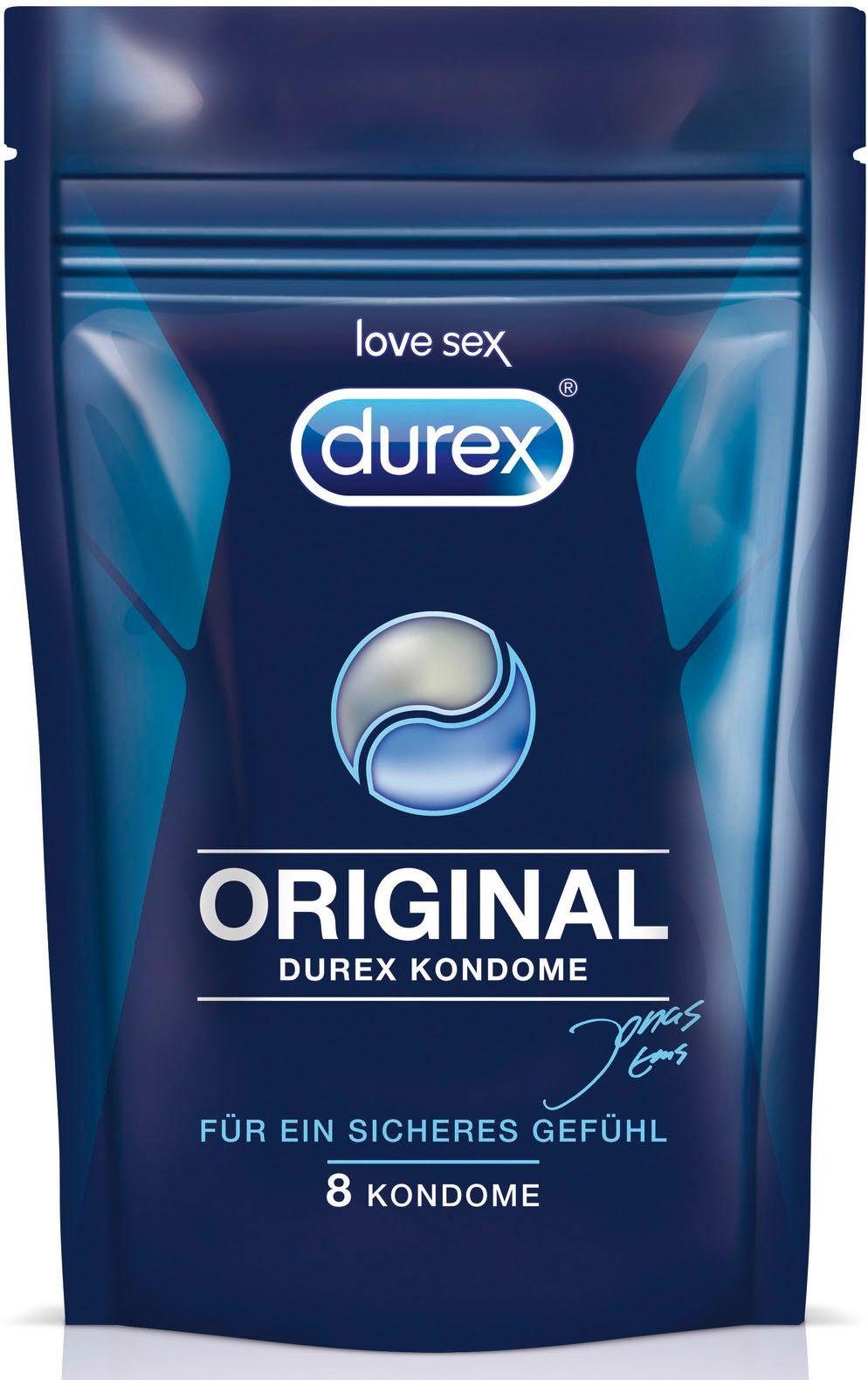 Wo Steht Die Kondomgröße Auf Der Verpackung Durex durex Kondome »Original« Packung, 8 St., 8 Kondome in