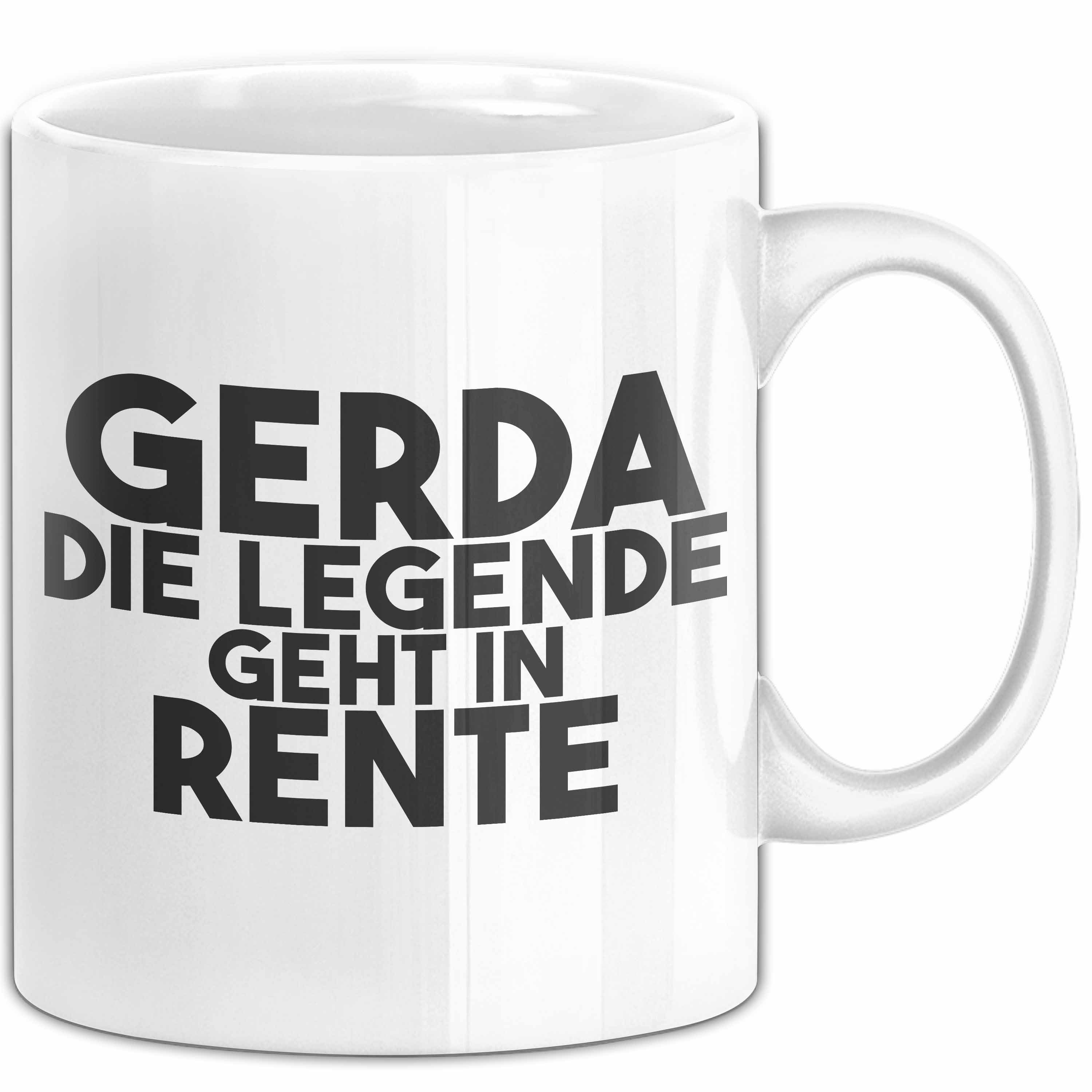 Trendation Tasse Gerda Tasse Gerda – Die Legende Geht In Rente Geschenk, Keramik