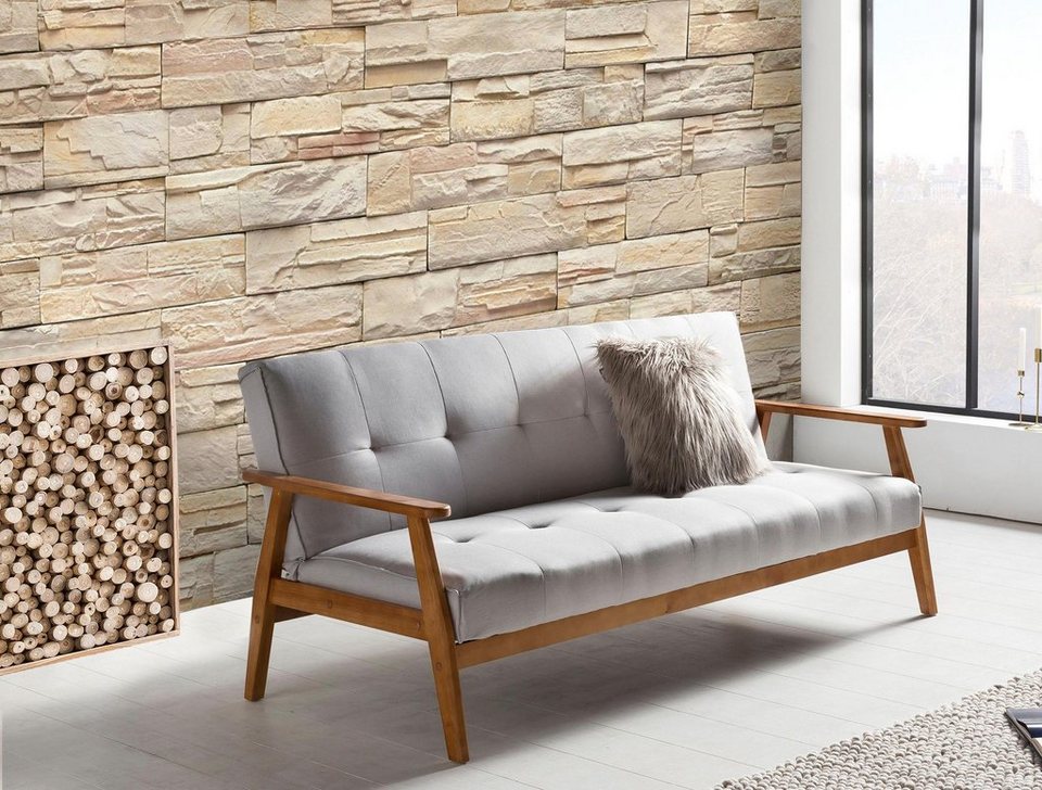 SIT Schlafsofa mit hübschem Holzgestell Mit wenigen