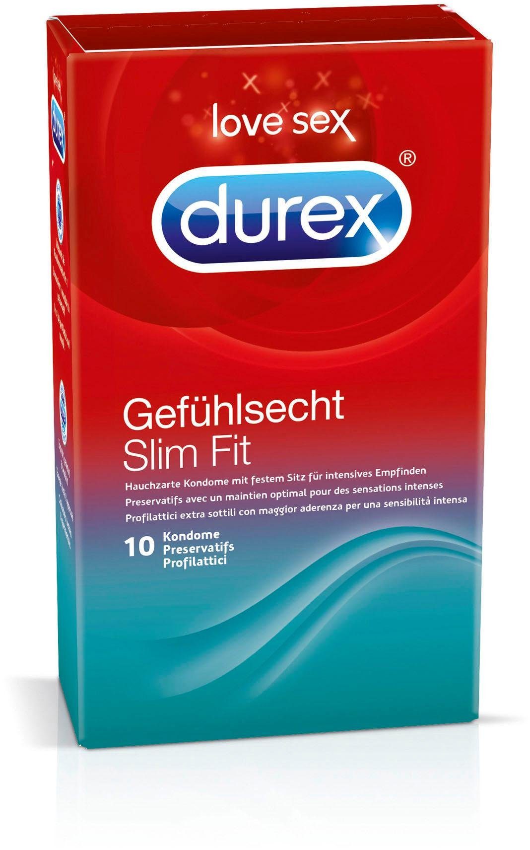 Wo Steht Die Kondomgröße Auf Der Verpackung Durex durex Kondome Packung, 10 St., Slim Fit, Hauchdünnes, transparentes