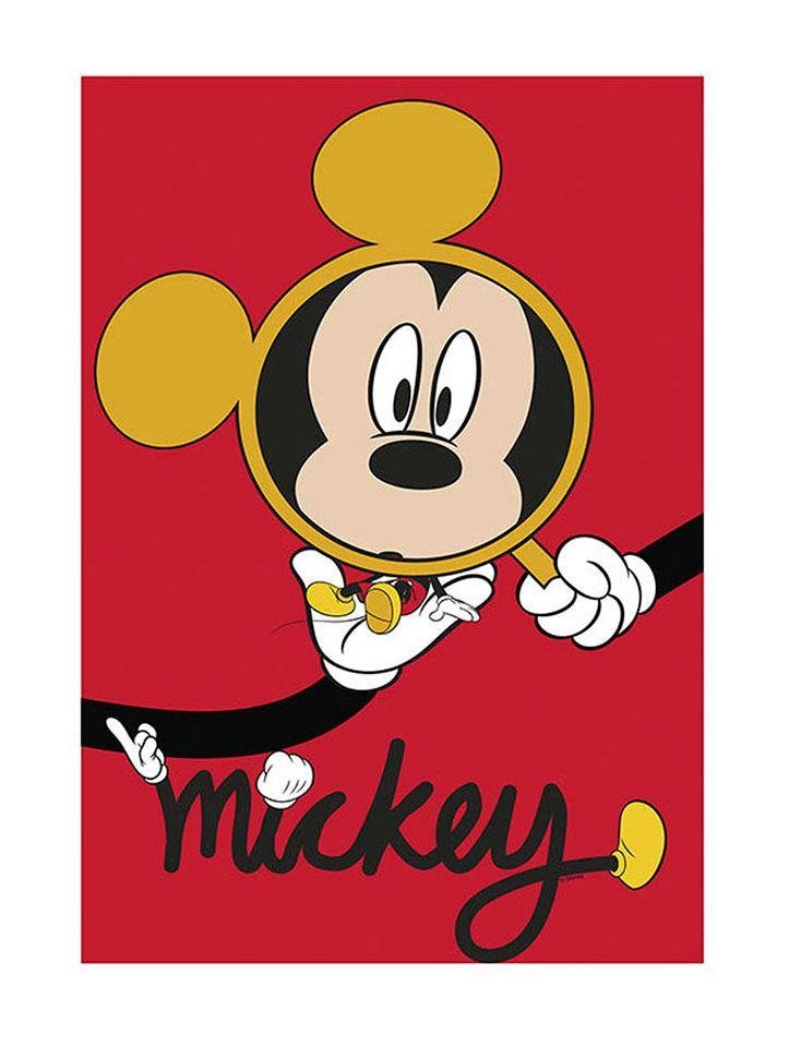 Komar Poster »Mickey Mouse Magnifying Glass«, Figur, Minnie Mouse