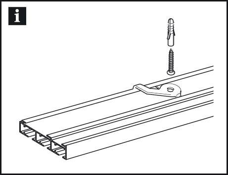 Gardinenstangenhalter »Deckenträger 3-laufig«, GARDINIA, (2-St), Serie Flächenvorhang Technik Atlanta-HomeTrends