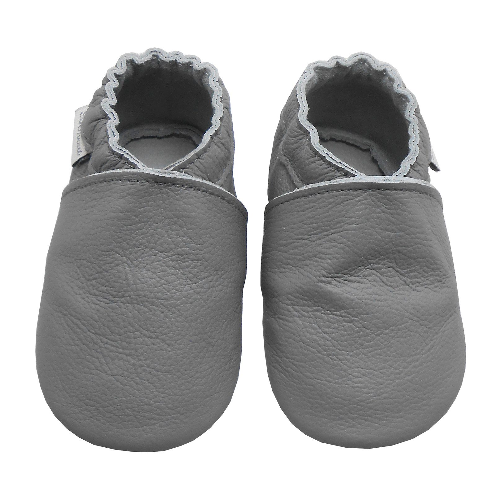 Bemesu Baby Schuhe Leder elastischer Einstieg leichtes Anziehen Krabbelschuh