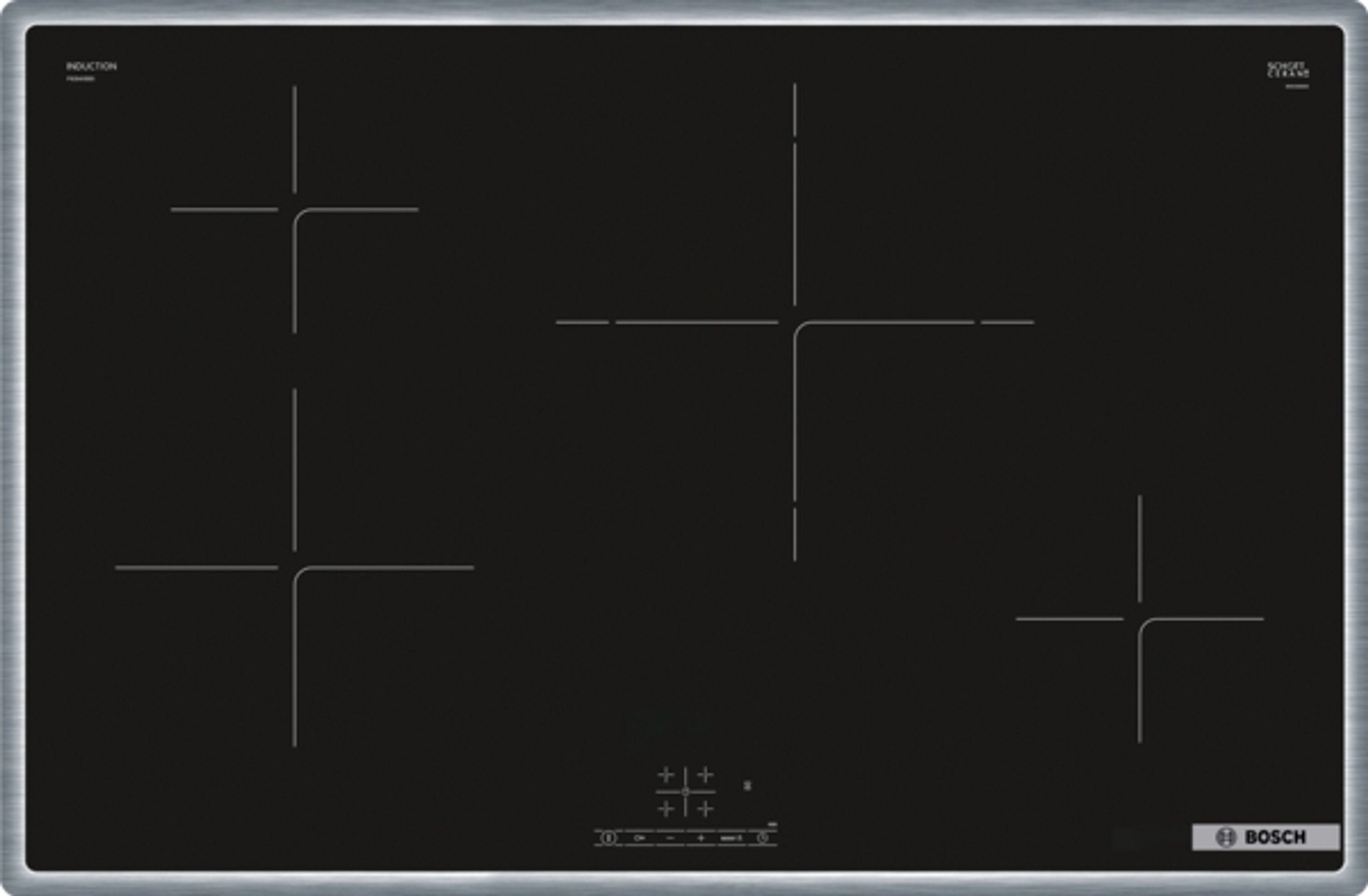 BOSCH Induktions-Kochfeld Serie 4/PIE84KBB5E PIE84KBB5E, Rahmen,Power Select,Umlaufender Boos,Quick Start Touch