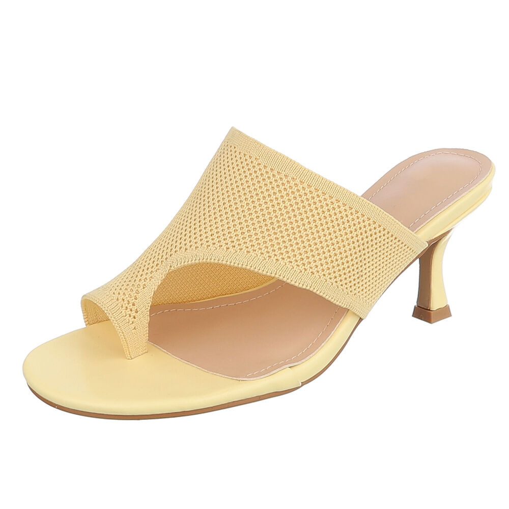 Damen Mule mit Absatz und offenem Design Zehentrenner