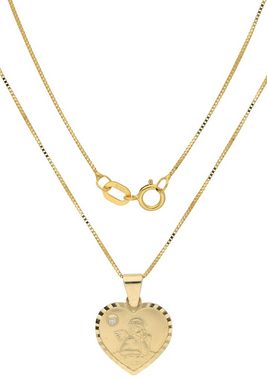Firetti Kette mit Anhänger Schmuck Geschenk Gold 375 Halsschmuck Halskette Goldkette Venezianer, mit Diamant