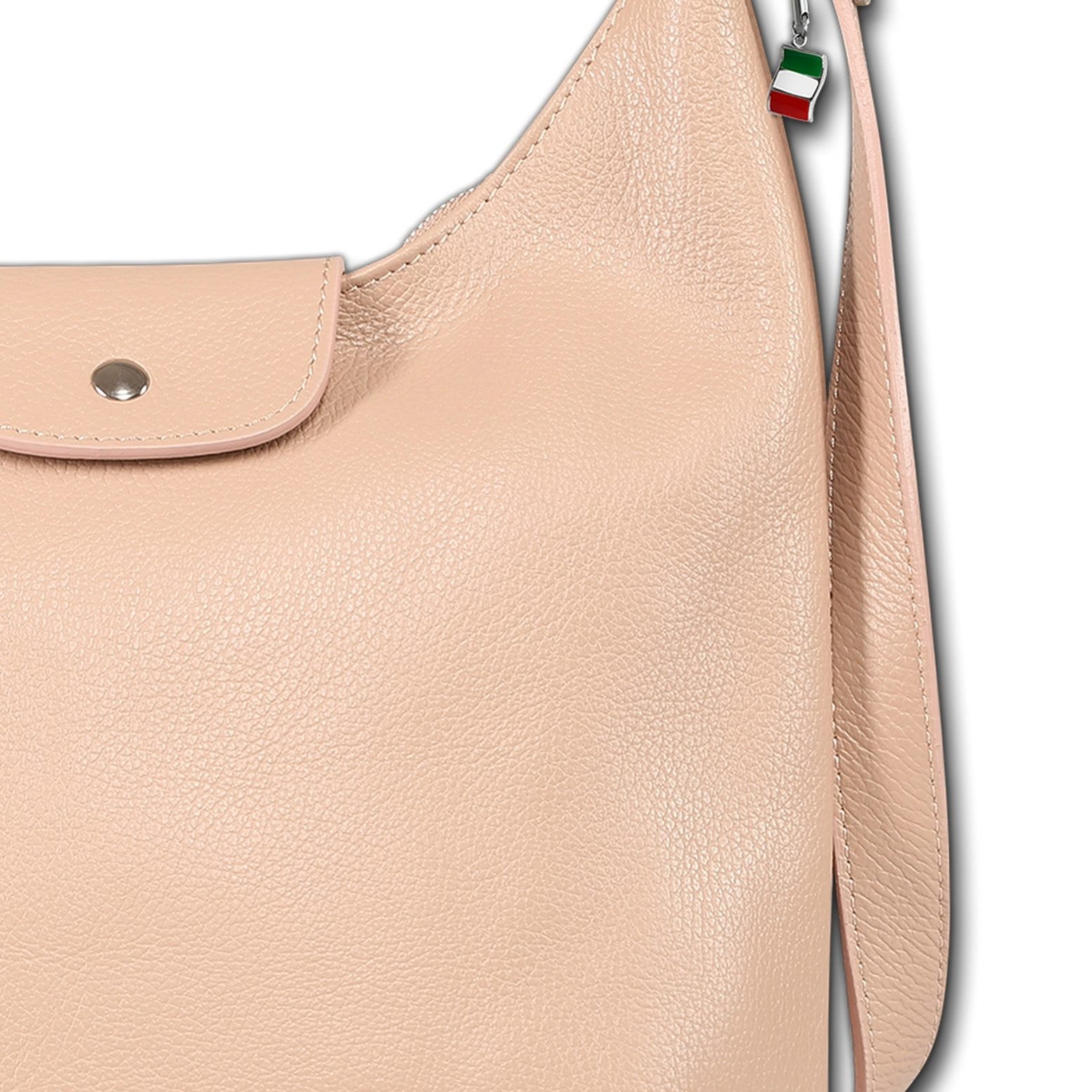 FLORENCE Umhängetasche Florence Damen Umhängetasche Leder Tasche (Umhängetasche), Damen Umhängetasche Leder, altrosa ca. 32cm x 30cm hoch