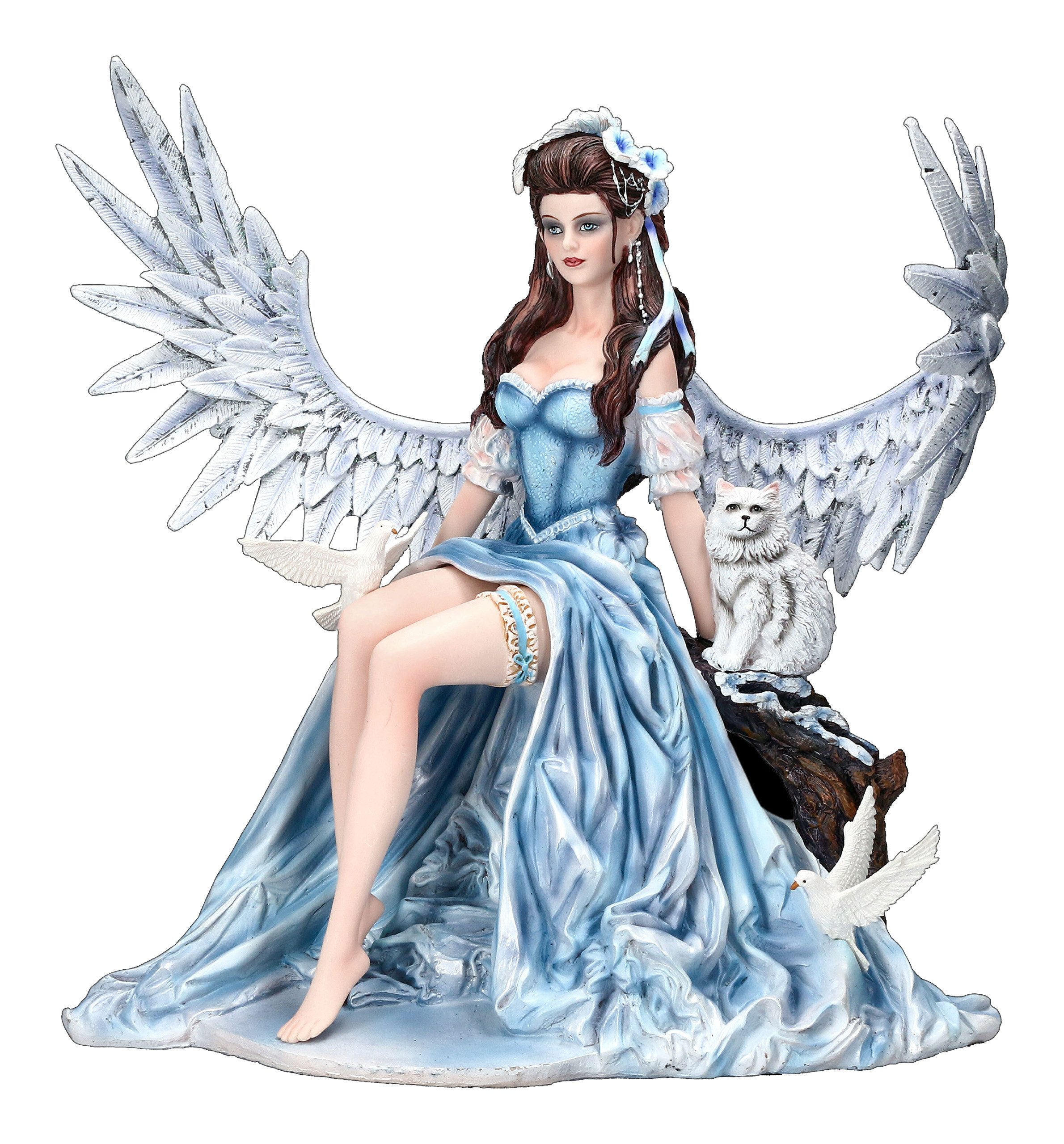 Figuren Shop GmbH Dekofigur Engel Figur - Magic Winter by Nene Thomas - Elfe Fee Dekofigur