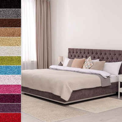 Hochflor-Bettumrandung Barcelona, 13 Farben & 3 Größen, Teppichläufer, ideal im Schlafzimmer Floordirekt, Höhe 22 mm, Shaggy
