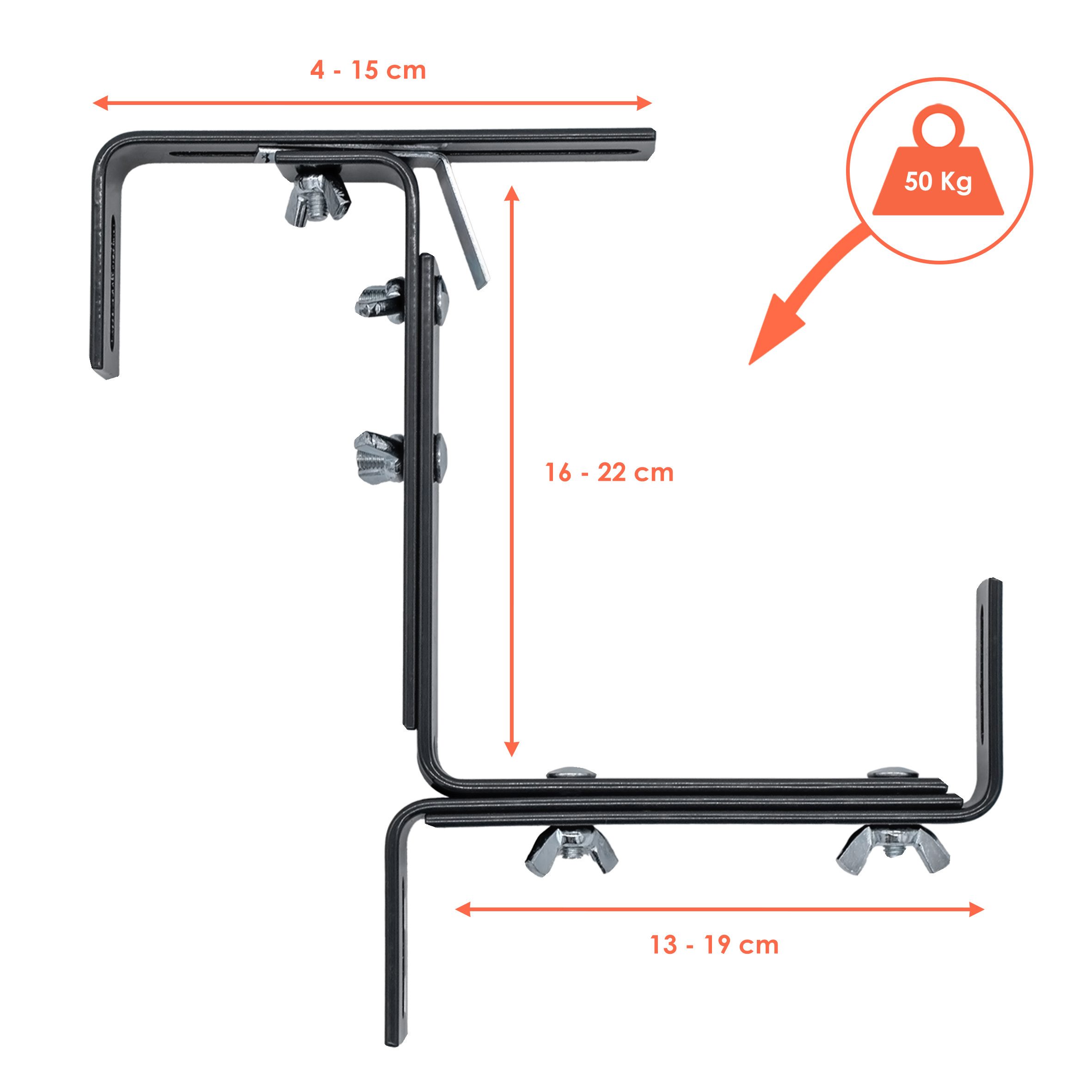 Spetebo Blumenkastenhalter grau verstellbar Metall Halterung günstig online kaufen