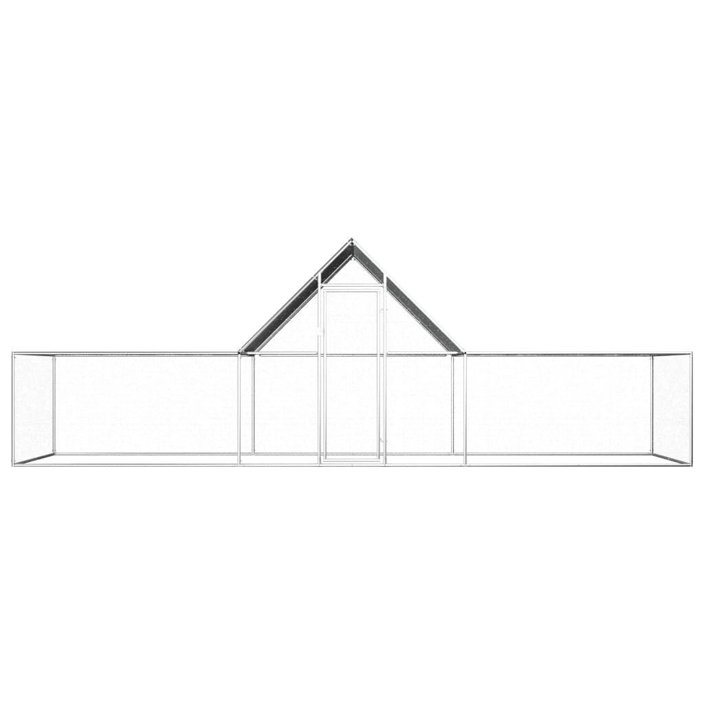 vidaXL Hühnerstall, Hühnerkäfig 6x2x2 m Verzinkter Stahl
