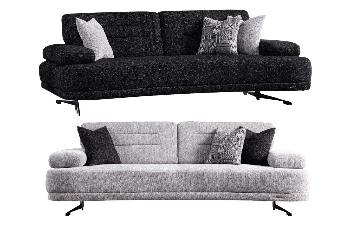 Villa Möbel Polstergarnitur Onyx Duo, (Set, Set besteht aus: 2 Sitzer+2 Sitzer), mit Relax-/Bettfunktion durch verstellbare Rückenlehne