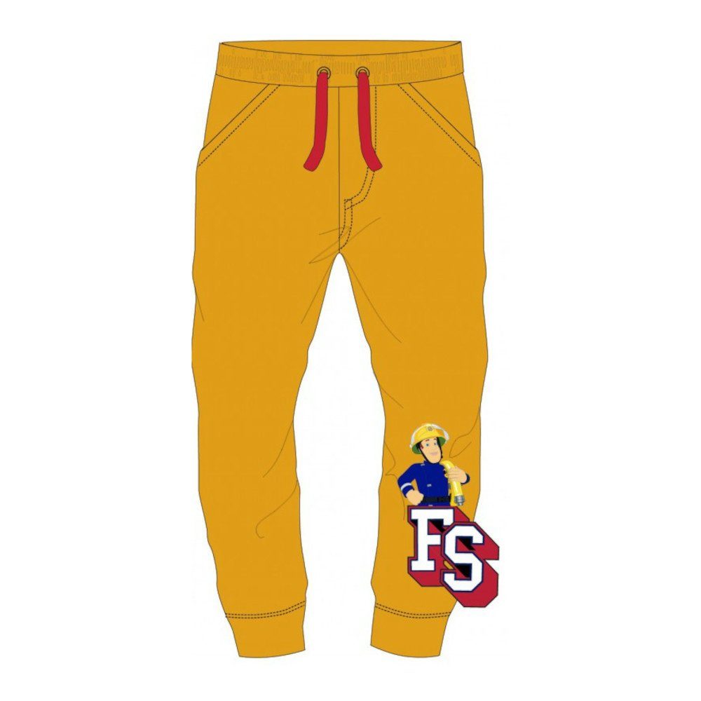 EplusM Jogginghose Feuerwehrmann Sam Freizeit- Hose mit SAM Logo, gelb