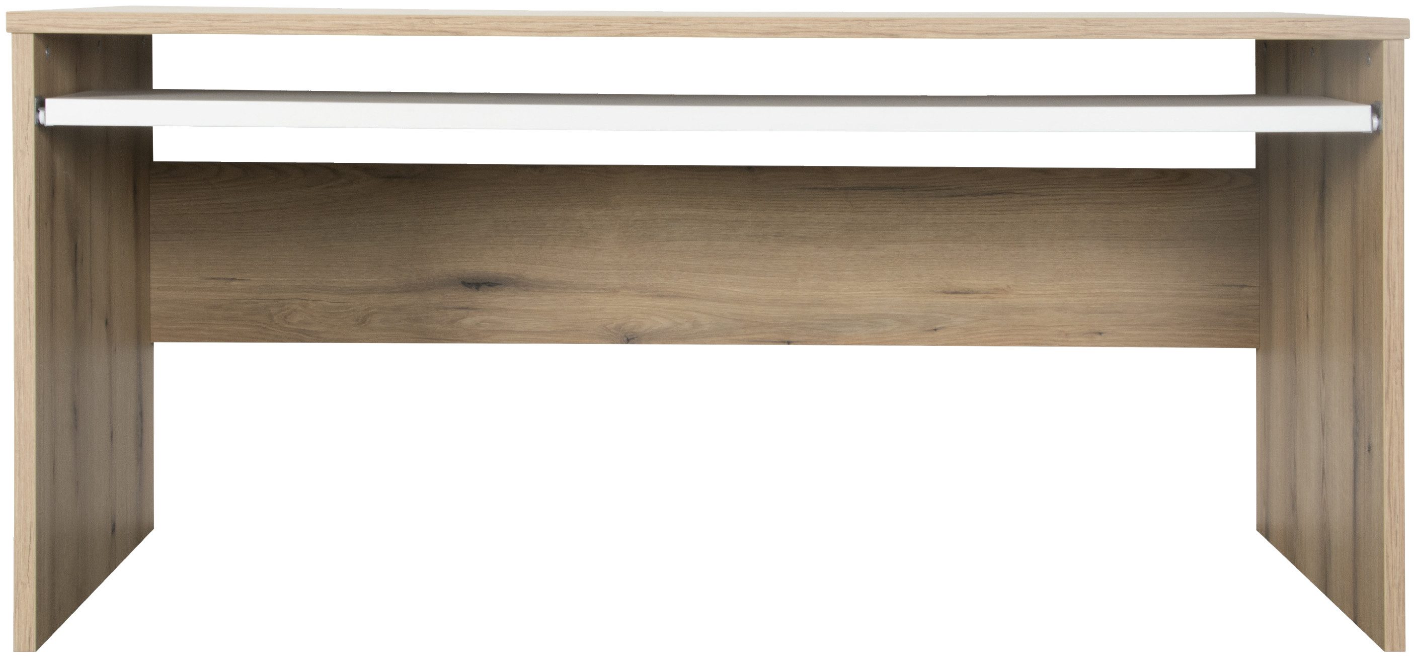 VOGL Möbelfabrik Schreibtisch Barrie mit 2-farbigem Tastaturauszug, in 2 Breiten, 2,5 cm Tischplattenstärke, Made in Germany