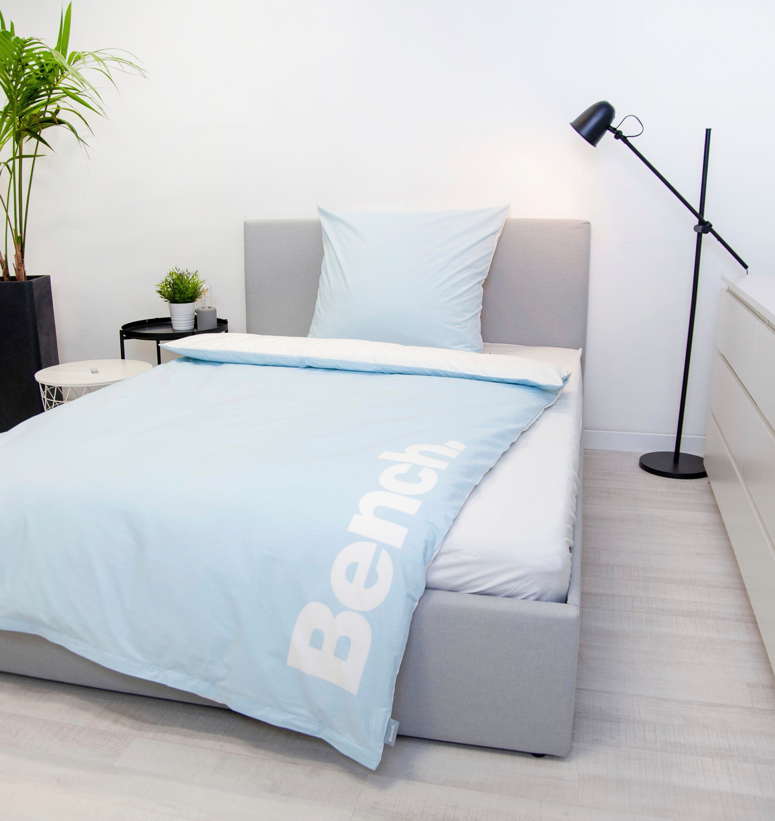 Bench. Wendebettwäsche Bench in Gr. 135x200 oder 155x220 cm, Renforcé, Bettwäsche aus Baumwolle, moderne Bettwäsche mit Wendeoptik