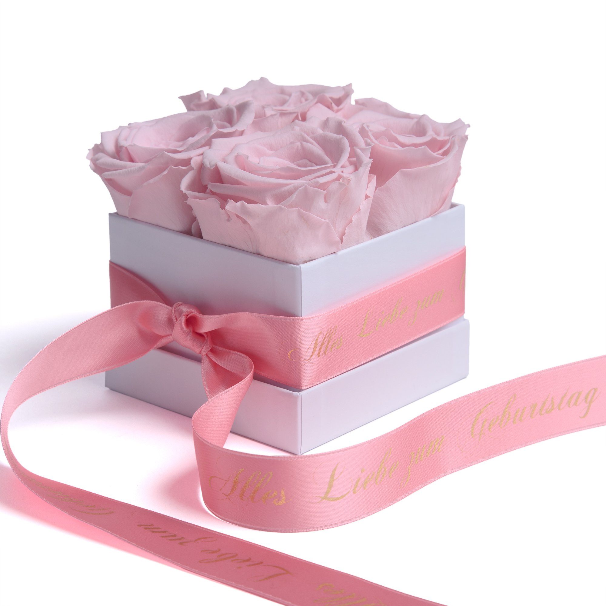 ROSEMARIE SCHULZ Heidelberg Echte Liebe Infinity Geschenk, Rosenbox zum Geburtstag Blumen Dekoobjekt 3 haltbar bis Jahre zu rosa Rose Alles
