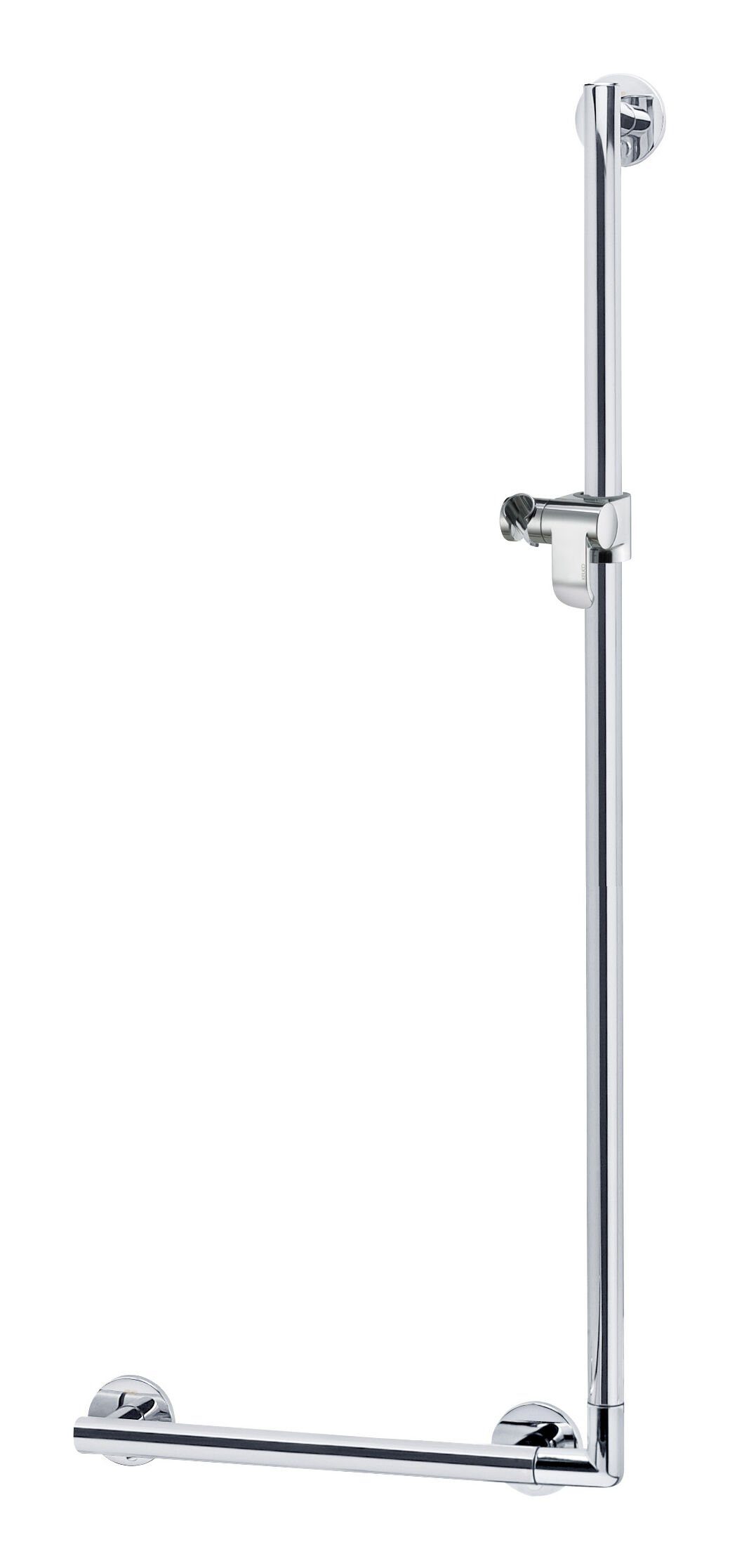 Keuco Badewannengriff Plan / Plan Care, Care Winkelgriff mit Brausehalter 565 x 1265 x 90 mm