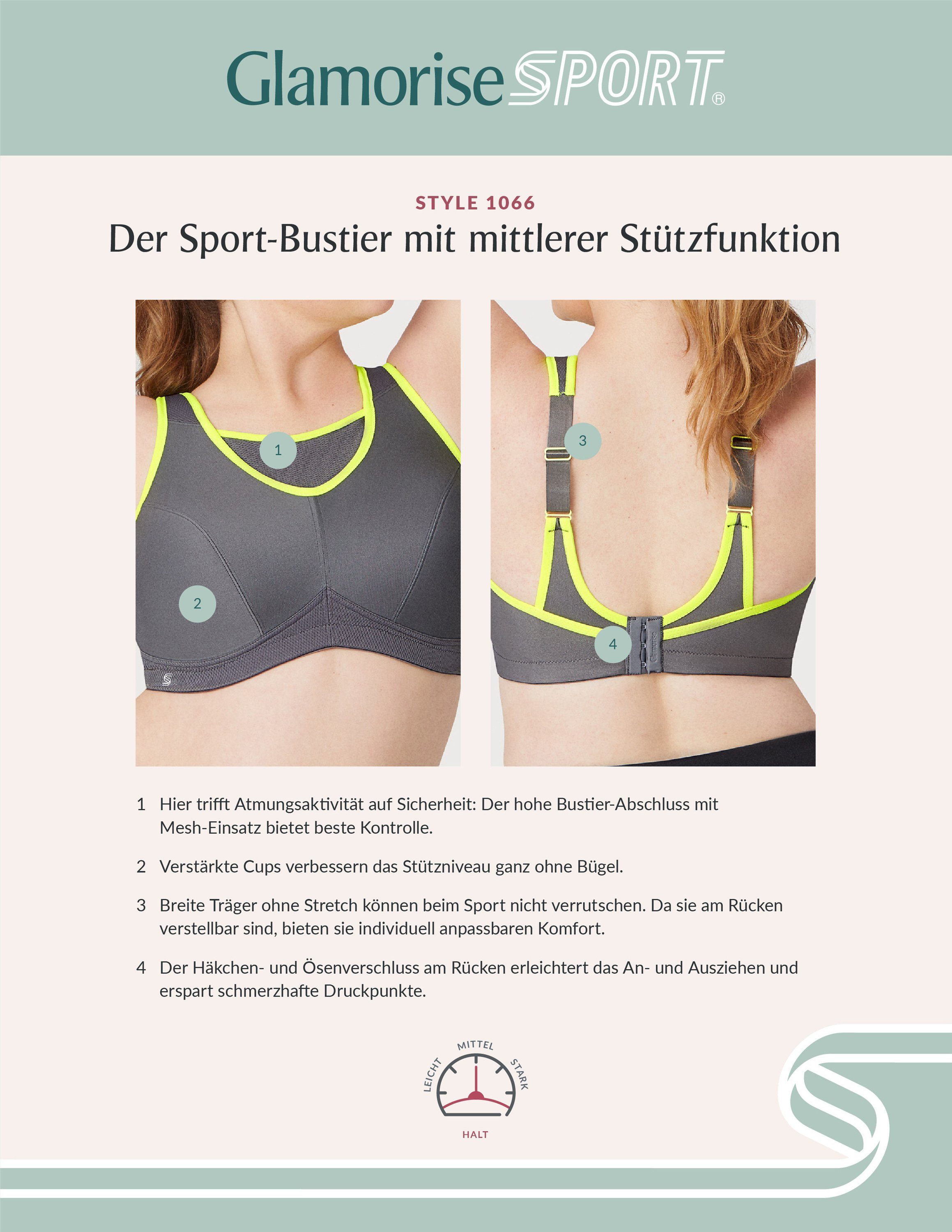 GLAMORISE Bügelloser BH Sport Bustier – Bild 5 von 5