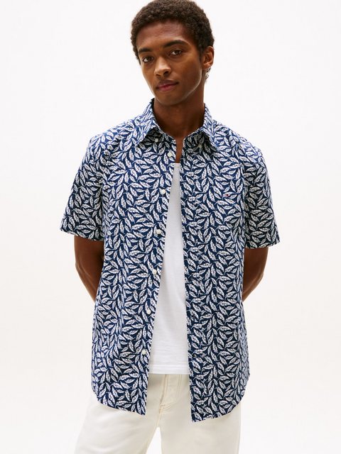 Tommy Hilfiger Kurzarmhemd LINEN BLEND PRINT S/S RF SHIRT modischer Print, günstig online kaufen