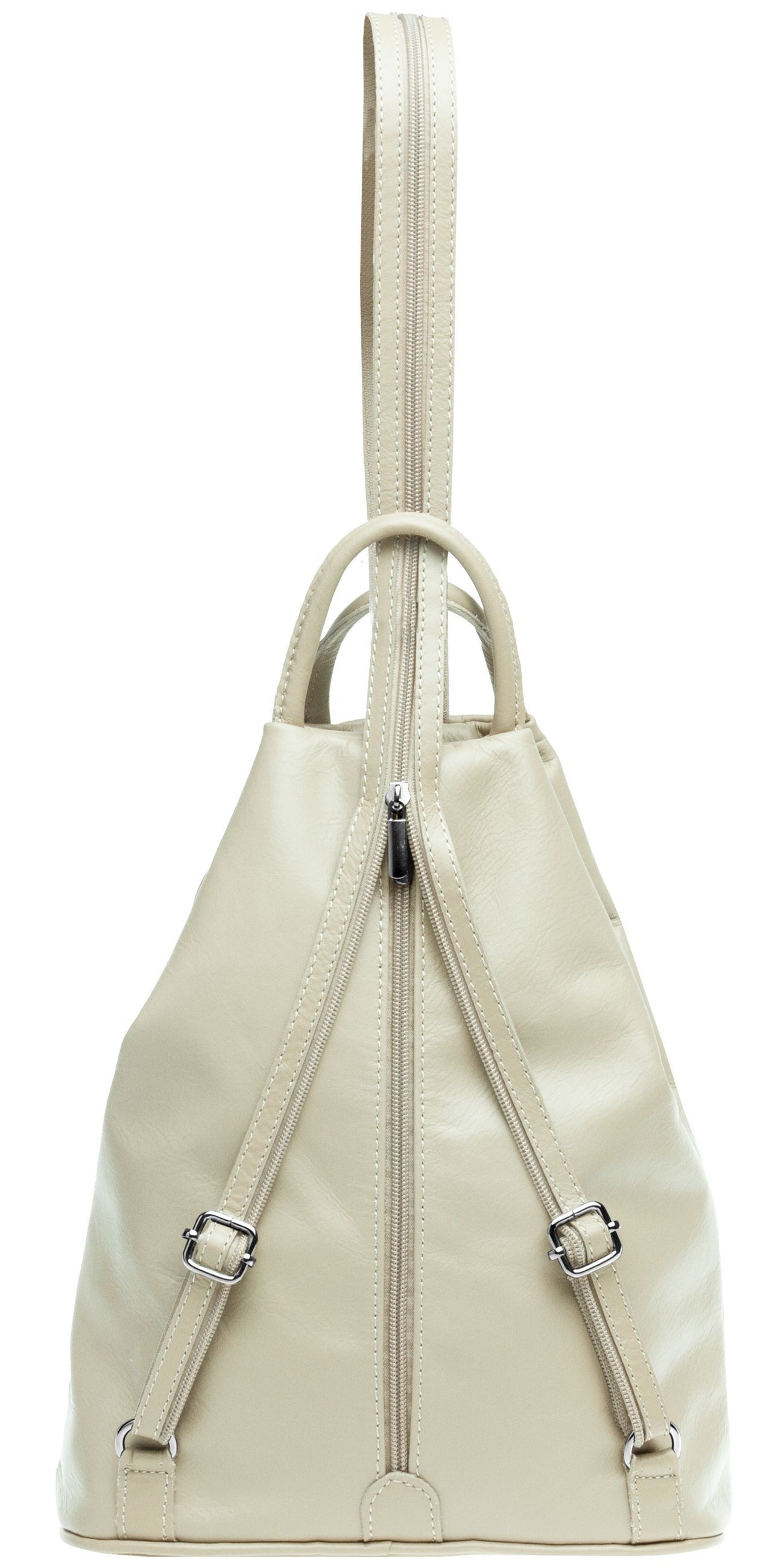 Caspar Cityrucksack 2in1 sportliche Leder Schultertasche - SIGNATURE LINE - günstig online kaufen