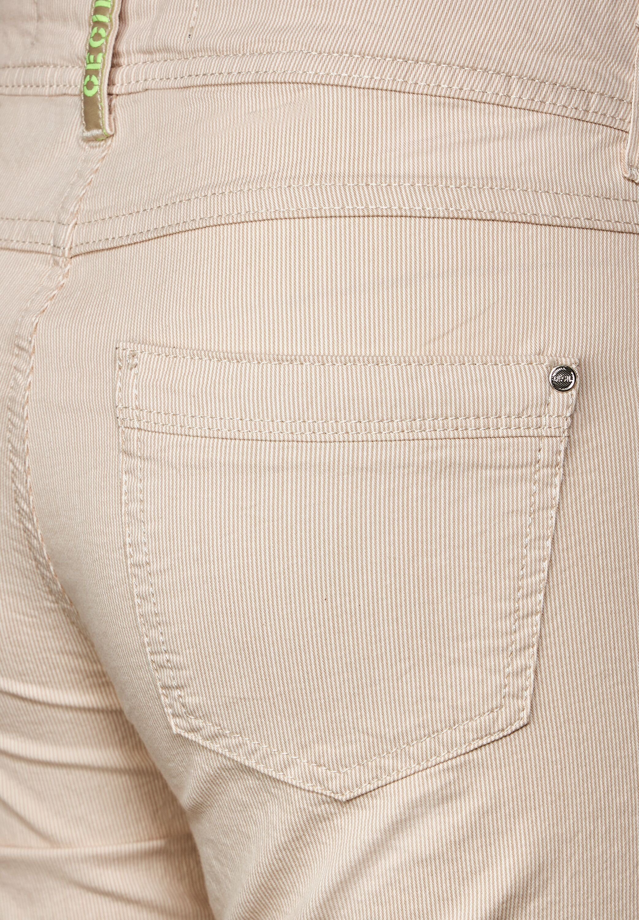 Cecil beige Stoffhose 4-Pocket authentic Style