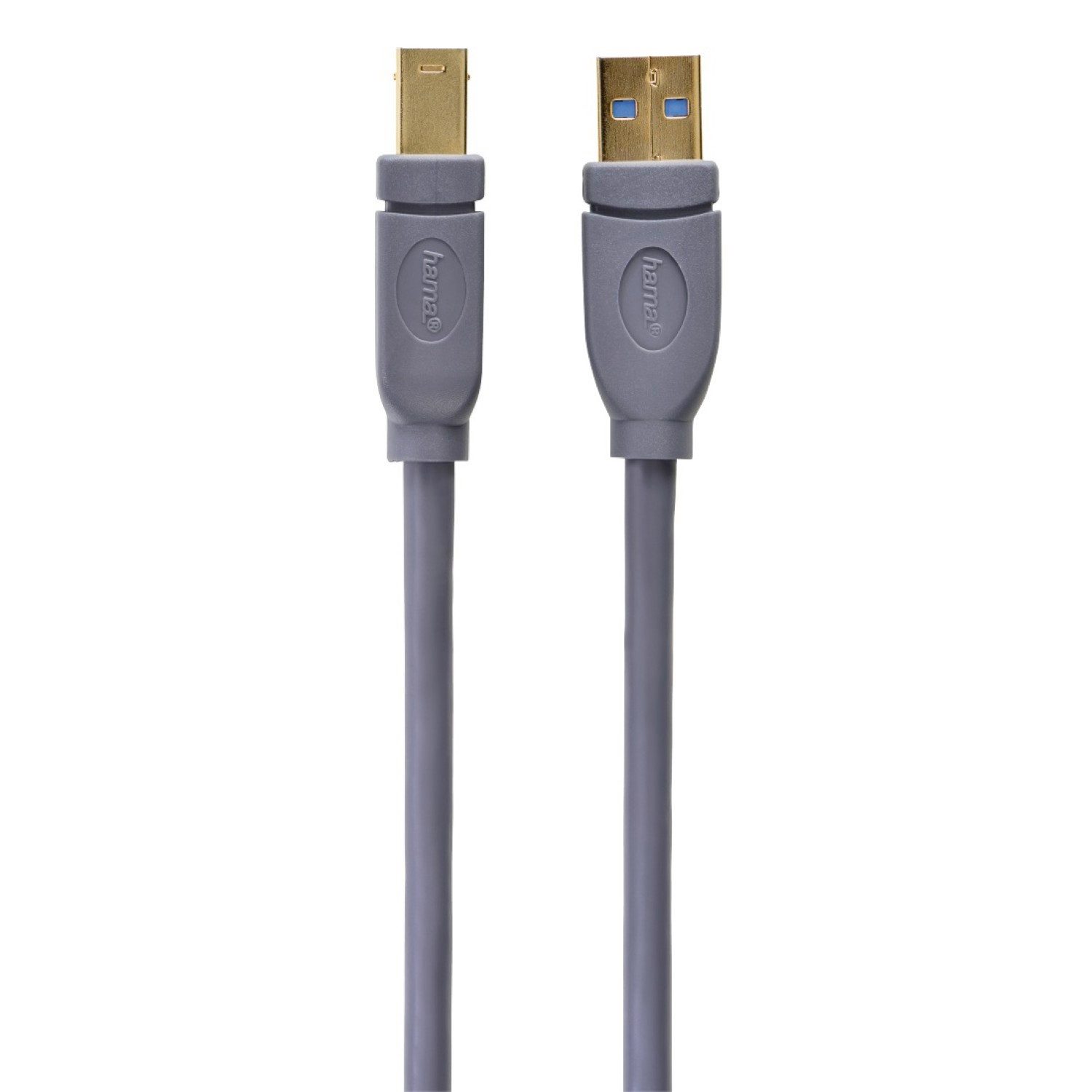 Hama USB 3.0 USB-Kabel USB A-Stecker zu USB B-Stecker USB-Kabel, USB-3.0-A-Stecker, USB-3.0-B-Stecker, (180 cm), Daten-Kabel Anschlusskabel externe Festplatte HDD Hub Drucker-Kabel