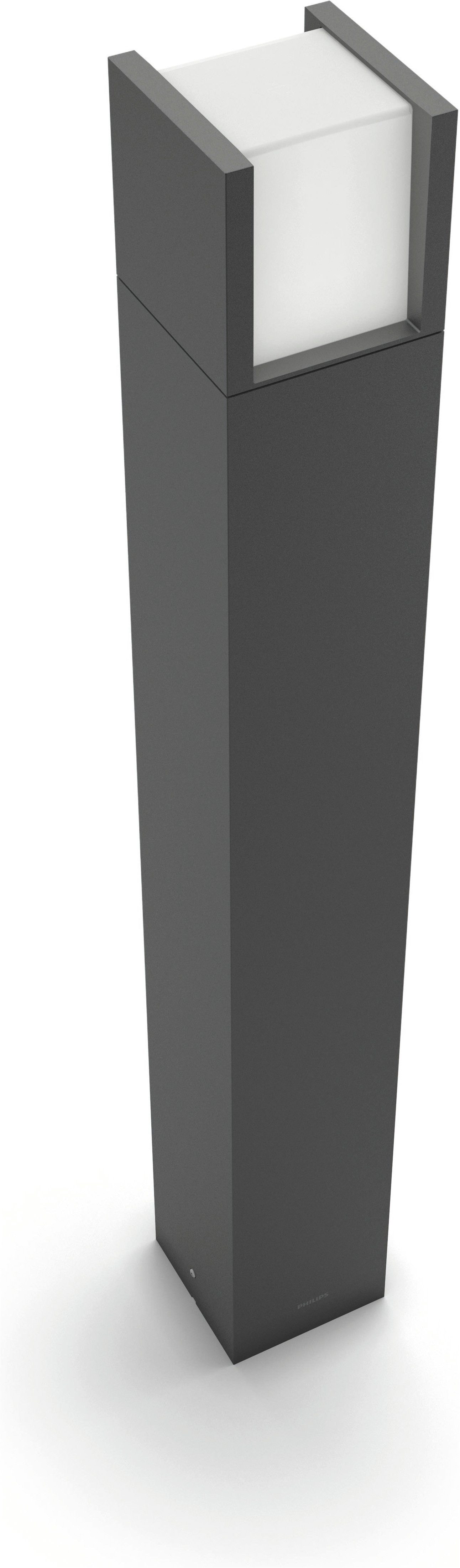 Philips LED Pollerleuchte myGarden Arbour, 600lm, Anthrazit, LED fest integriert, Warmweiß