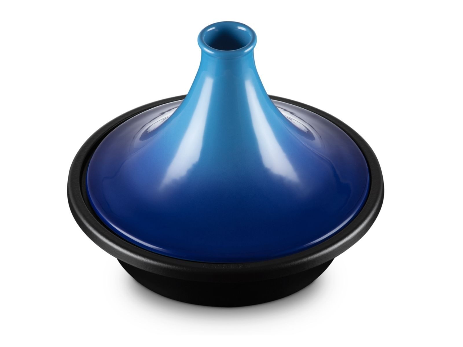 LE CREUSET Serviertopf Tagine Tradition azure 31cm, Emailliertes Gusseisen