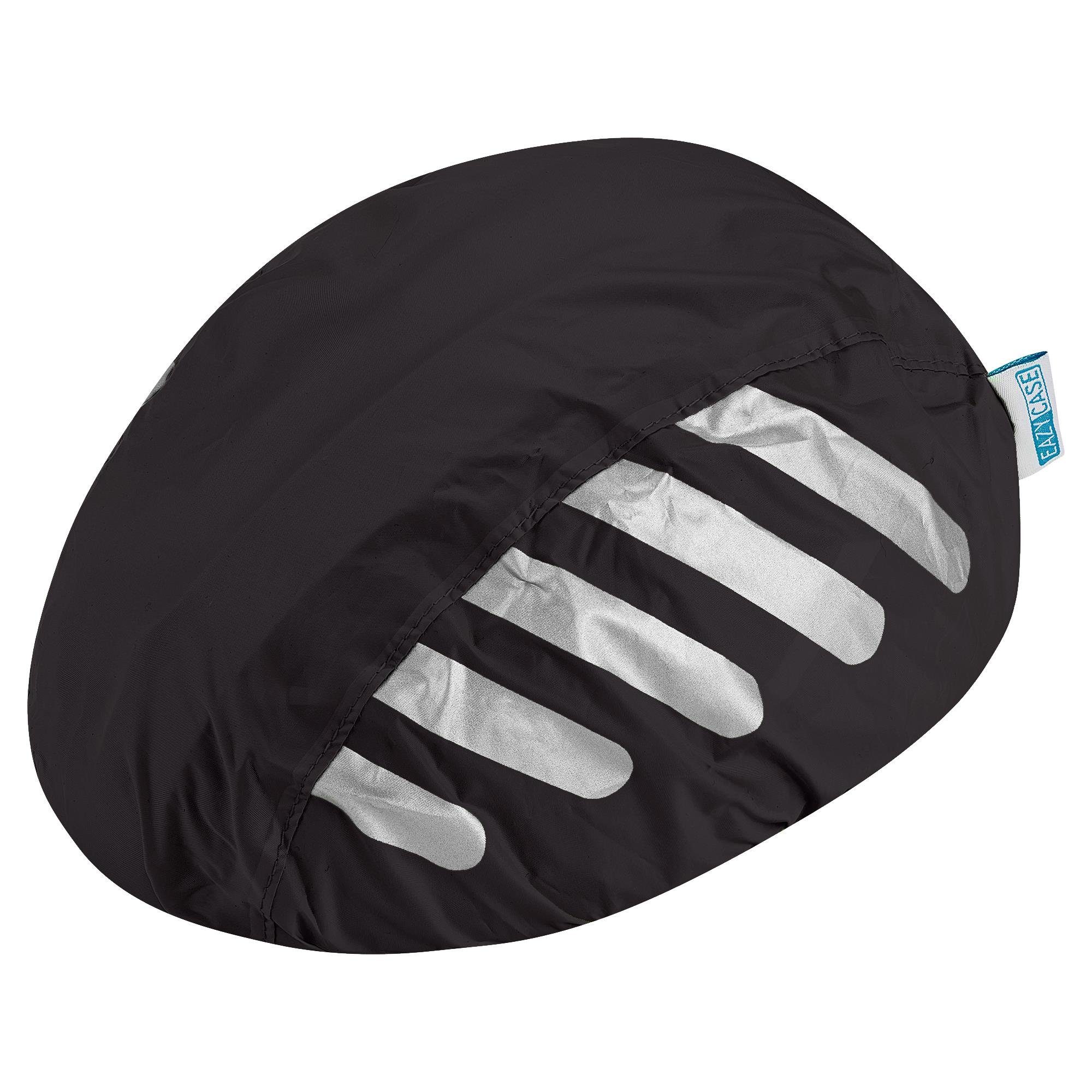 EAZY CASE Fahrradhelmüberzug Universal Reflektor Regenschutz für Helm, Regenschutz für Шоломи Fahrradhelm Regenabdeckung Helm Überzug Schwarz
