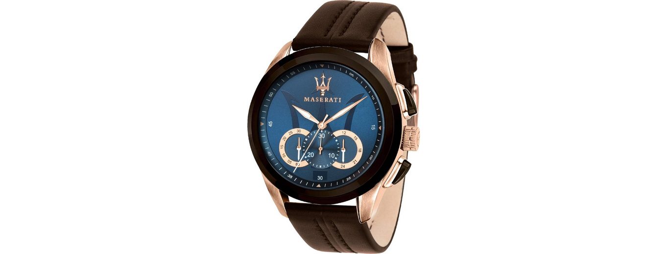 MASERATI Chronograph »D2UMAR8871612024 Maserati Leder ArmbandUhr«, Herrenuhr mit Lederarmband