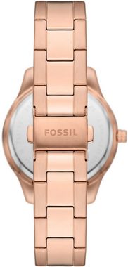 Fossil Quarzuhr Stella, ES5192, Armbanduhr, Damenuhr, Datum, analog