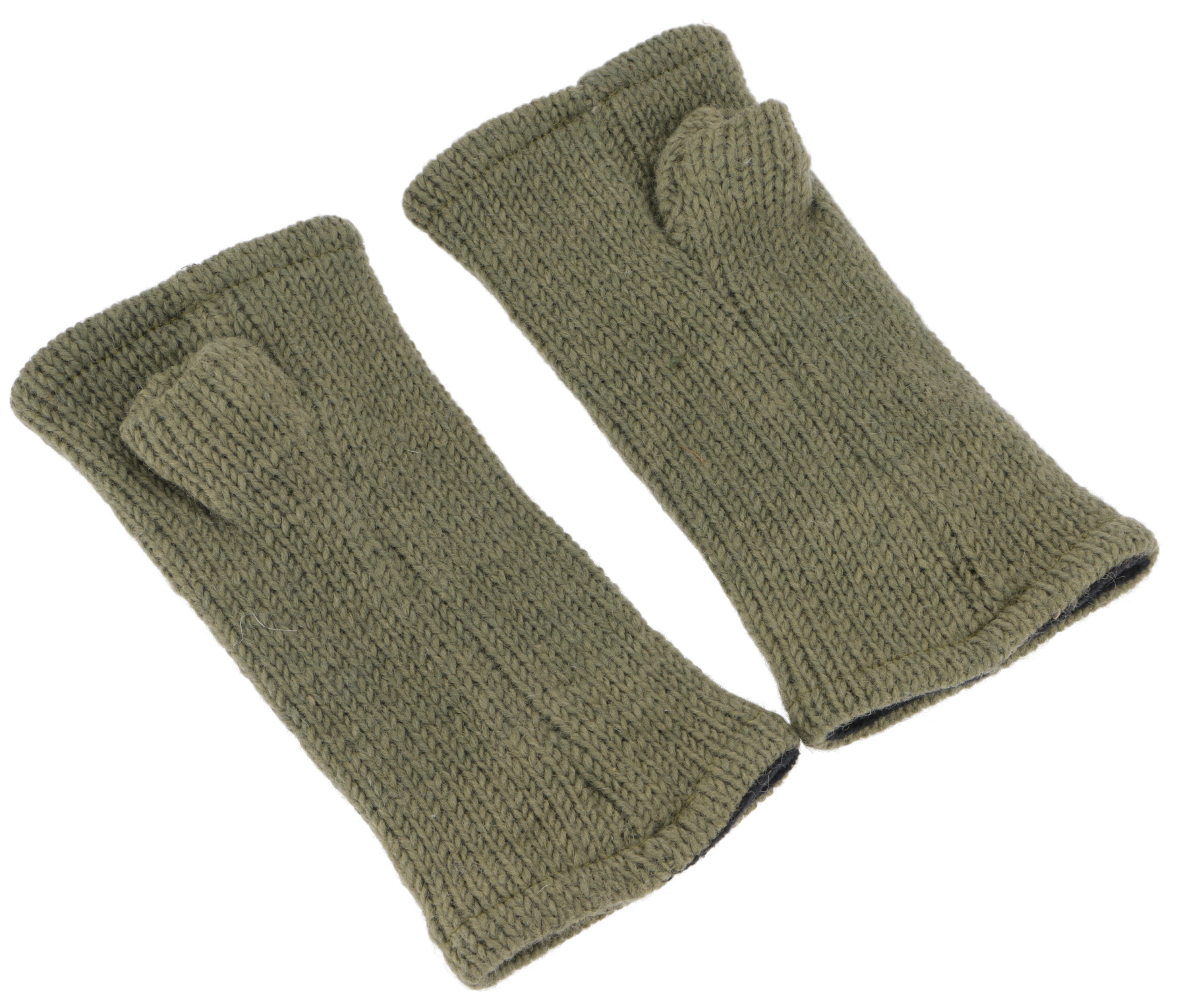 Guru-Shop Strickhandschuhe Handgestrickte Pulswärmer, Handstulpen,.. günstig online kaufen