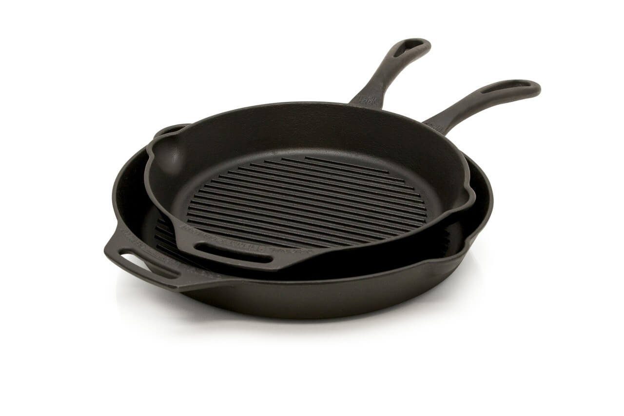 Petromax Grillpfanne, Gusseisen, Grill-Feuerpfanne mit Stiel