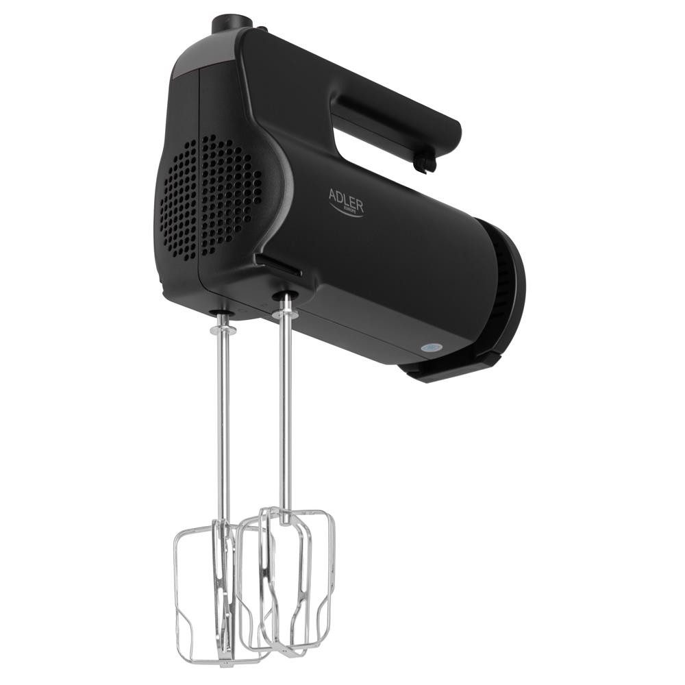 Adler Handmixer AD 4230, 5 Geschwindigkeiten, Turbo Funktion, Mixer, Knethaken, schwarz