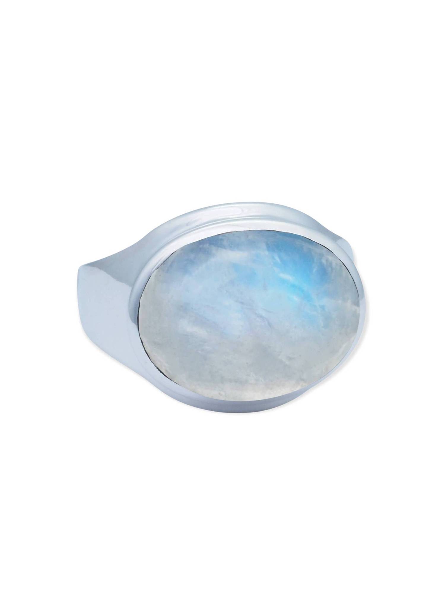 mantraroma Silberring URGAMAL aus 925 Silber mit Regenbogen Mondstein (Ring günstig online kaufen